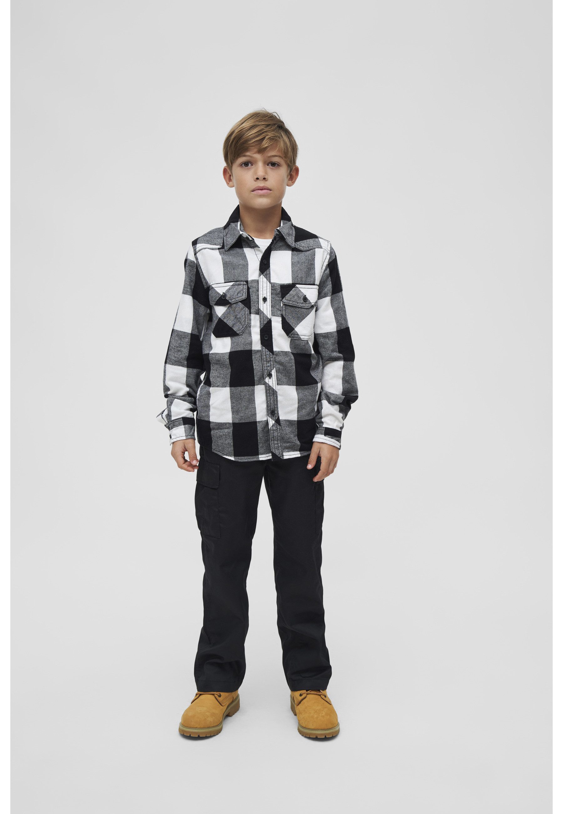 Brandit Langarmhemd Brandit Unisex Checkshirt Kids (1-tlg)