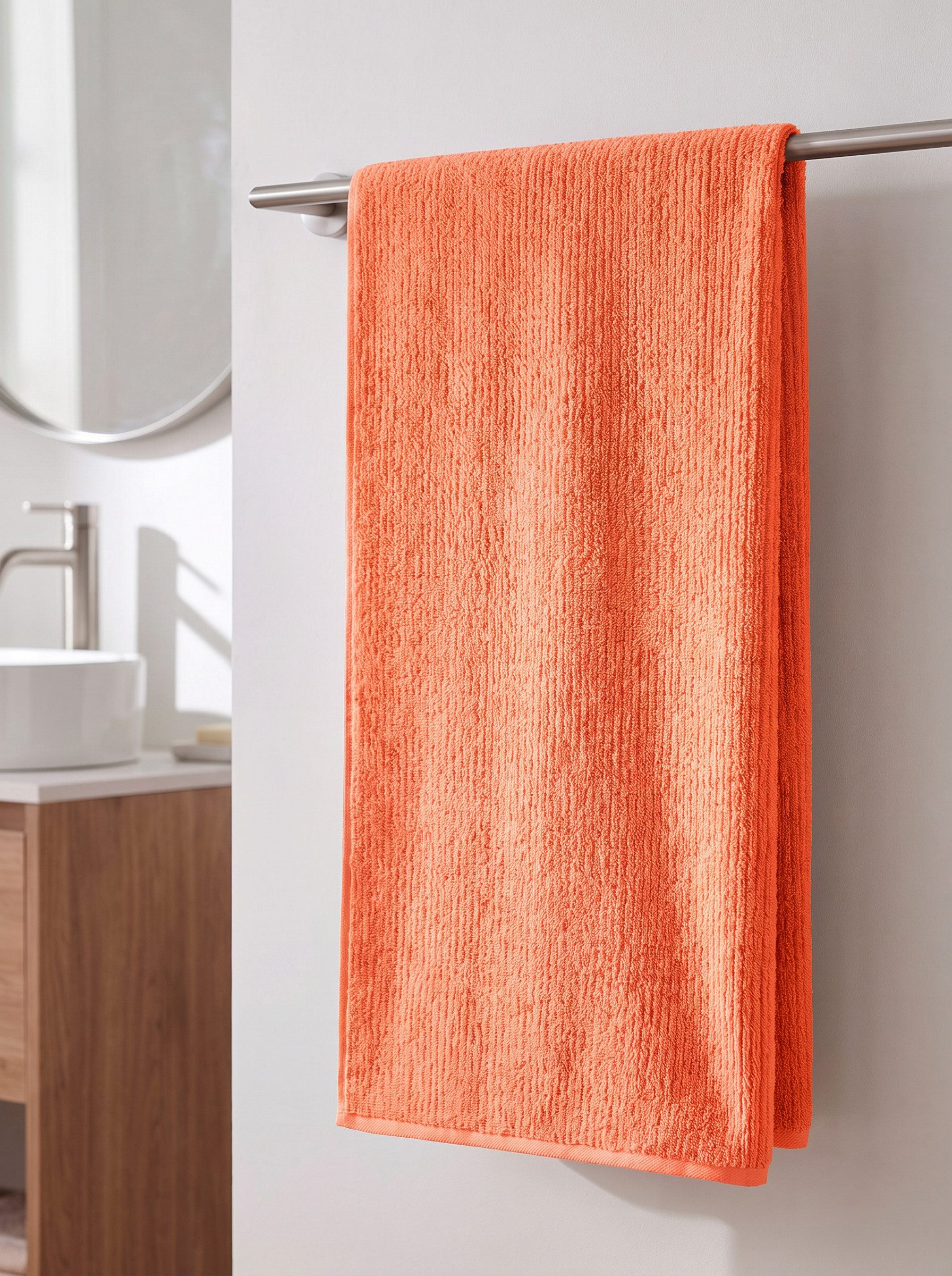 OTTO home Badetuch Riva, 80x150, Premium Handtücher, 500 gr/m², Webfrottier (1-St), Hoch-Tief-Struktur, Streifen, weich, 5 Jahre Garantie