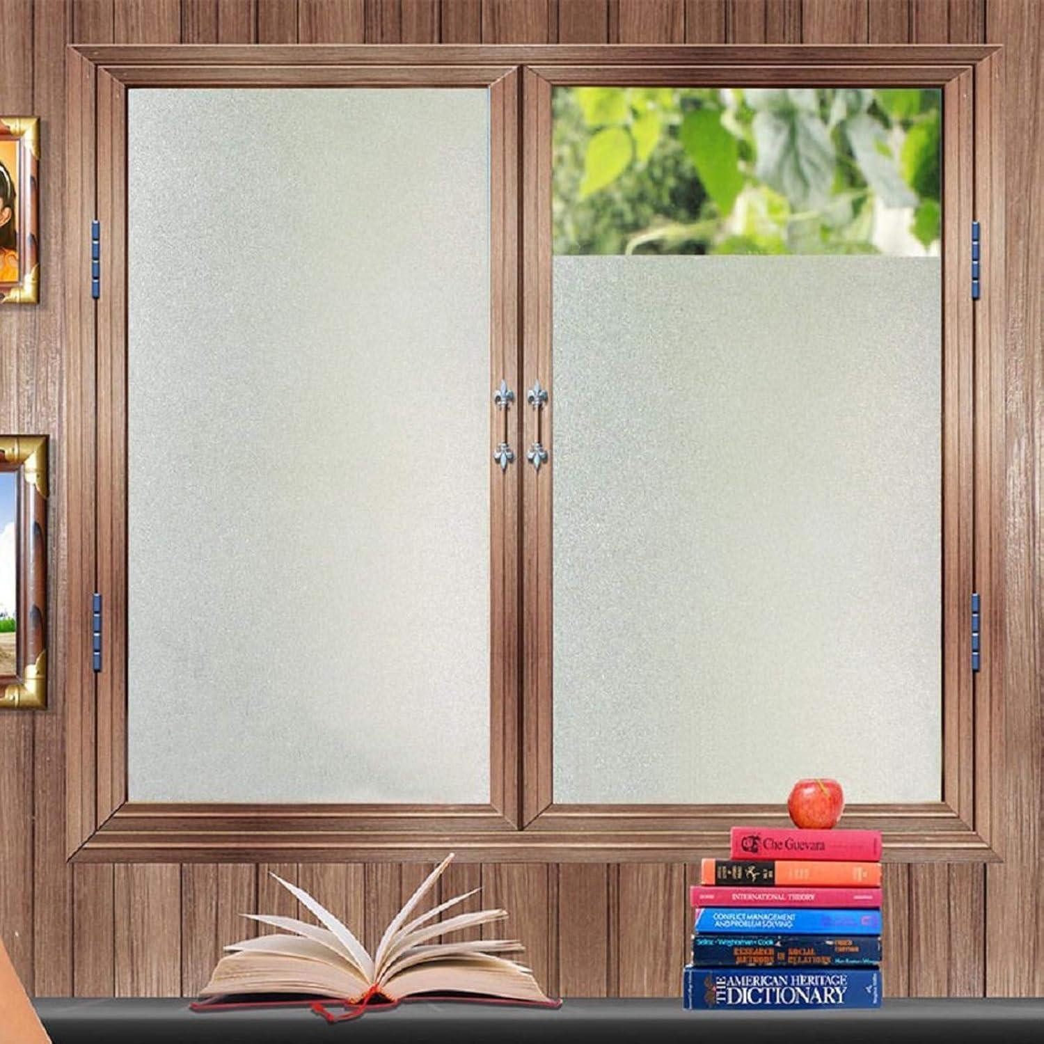 LuxusKollektion Fensterfolie Fensterfolie Milchglasfolie Blickdicht Sichtschutz 90 x 300 cm Matt