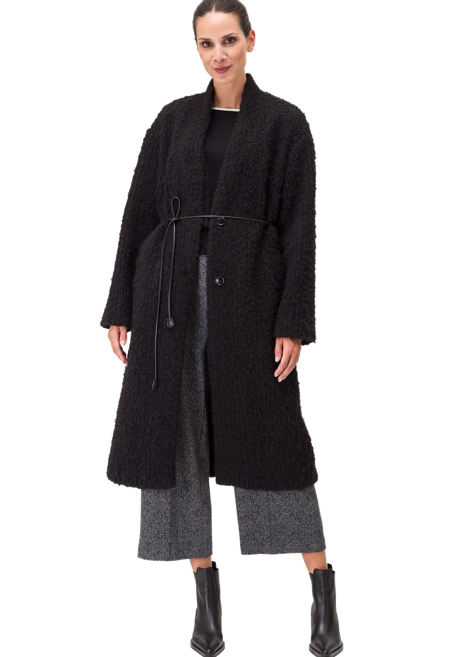 Zero Langmantel zero Herbstmantel mit Bindegürtel