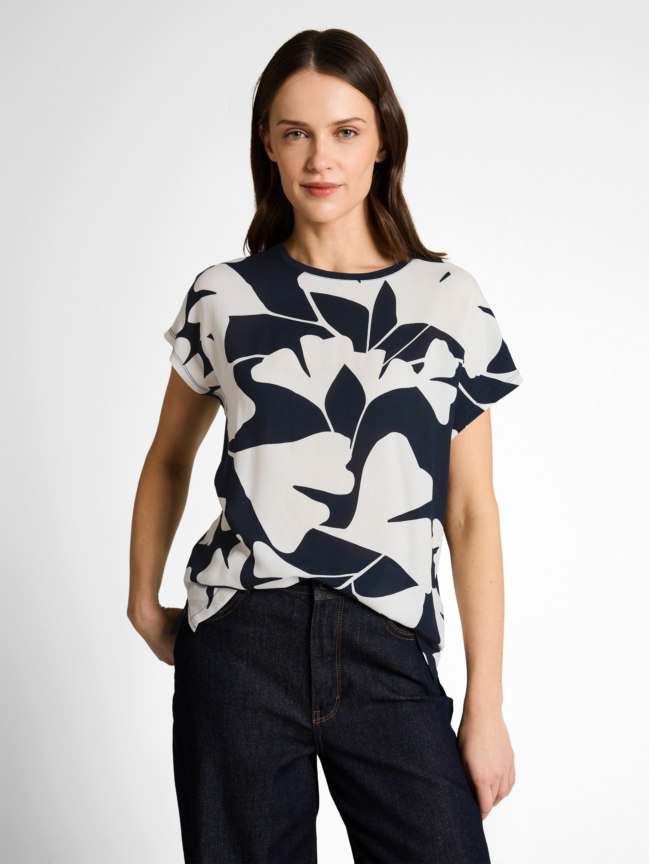 TOM TAILOR T-Shirt mit All-Over Print günstig online kaufen