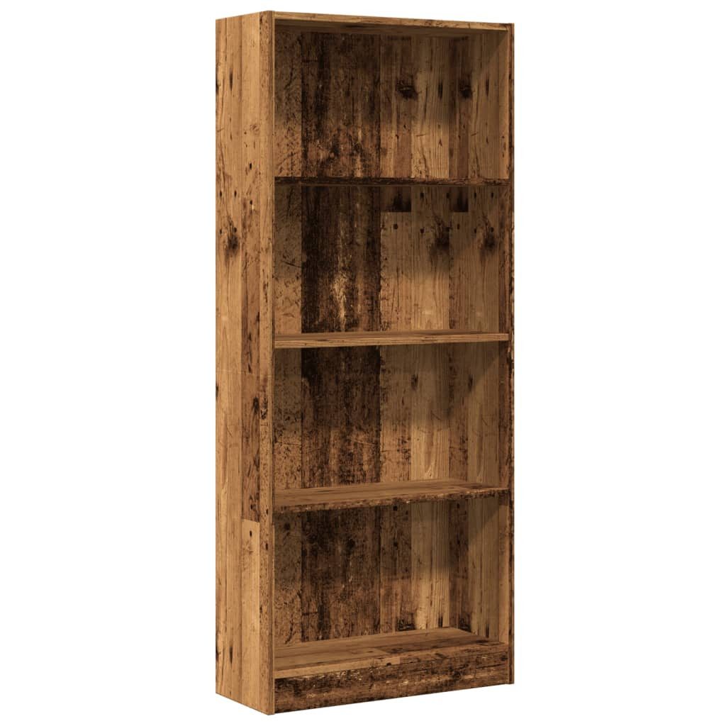 vidaXL Bücherregal Bücherregal Altholz-Optik 60x24x143 cm Holzwerkstoff, 1-tlg.