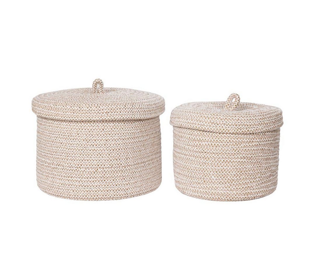 House Nordic Allzweckkorb Sebal Korb Satz von 2 Stk. beige.