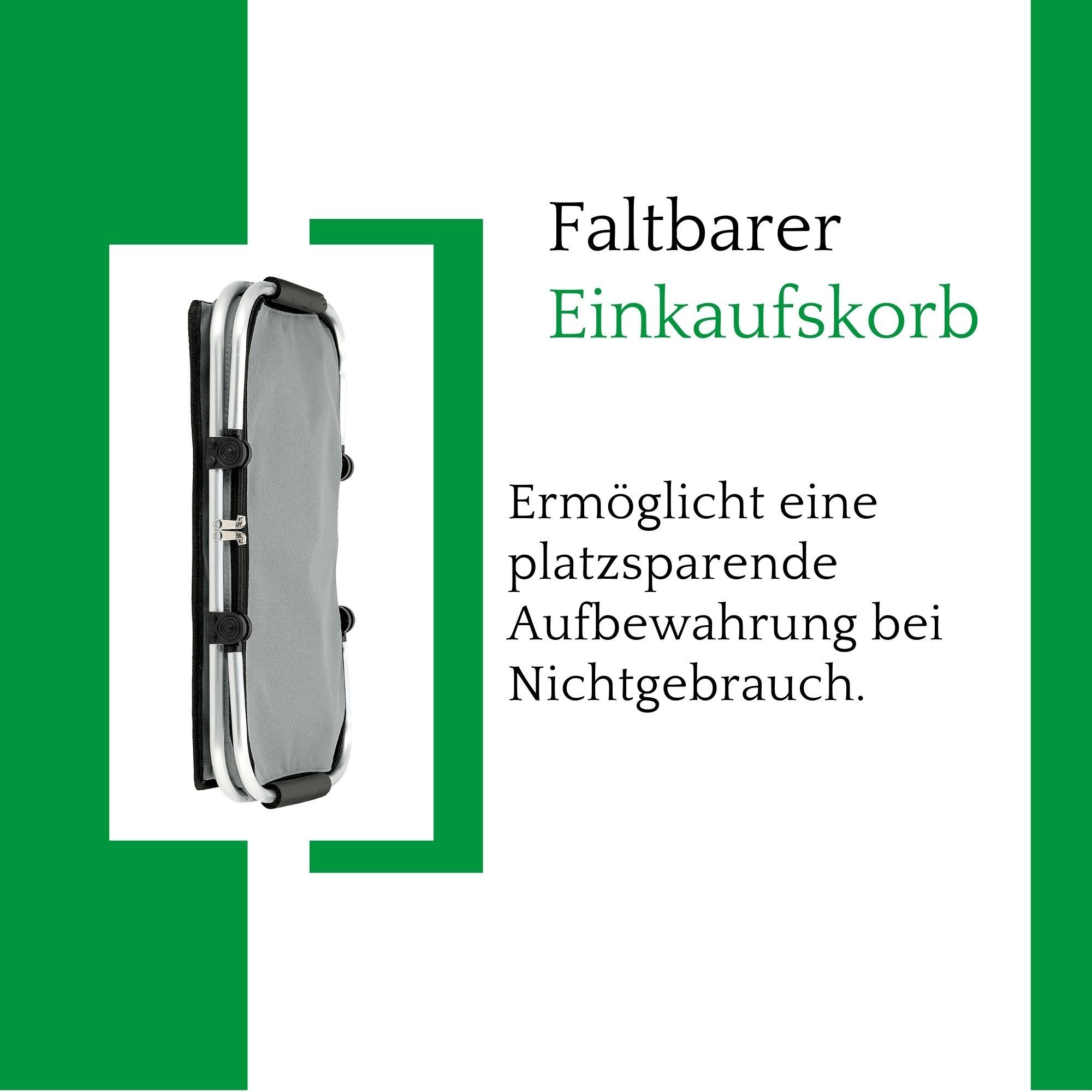Novaliv Einkaufskorb -, Einkaufskorb mit Thermofolie Auskleidung