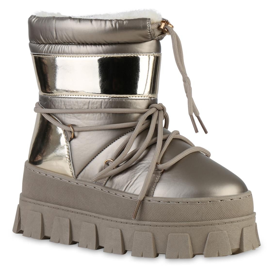 VAN HILL 841395 Winterstiefelette Damen Warm Gefütterte Winter Boots Stiefe günstig online kaufen