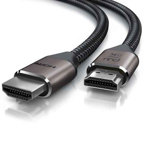 Primewire HDMI-Kabel, 2.1, HDMI Typ A (100 cm), UHD 8k @ 120 Hz, 4k @ 240 Hz, DSC, Ethernet, HDR eARC VRR ALLM, 1m
