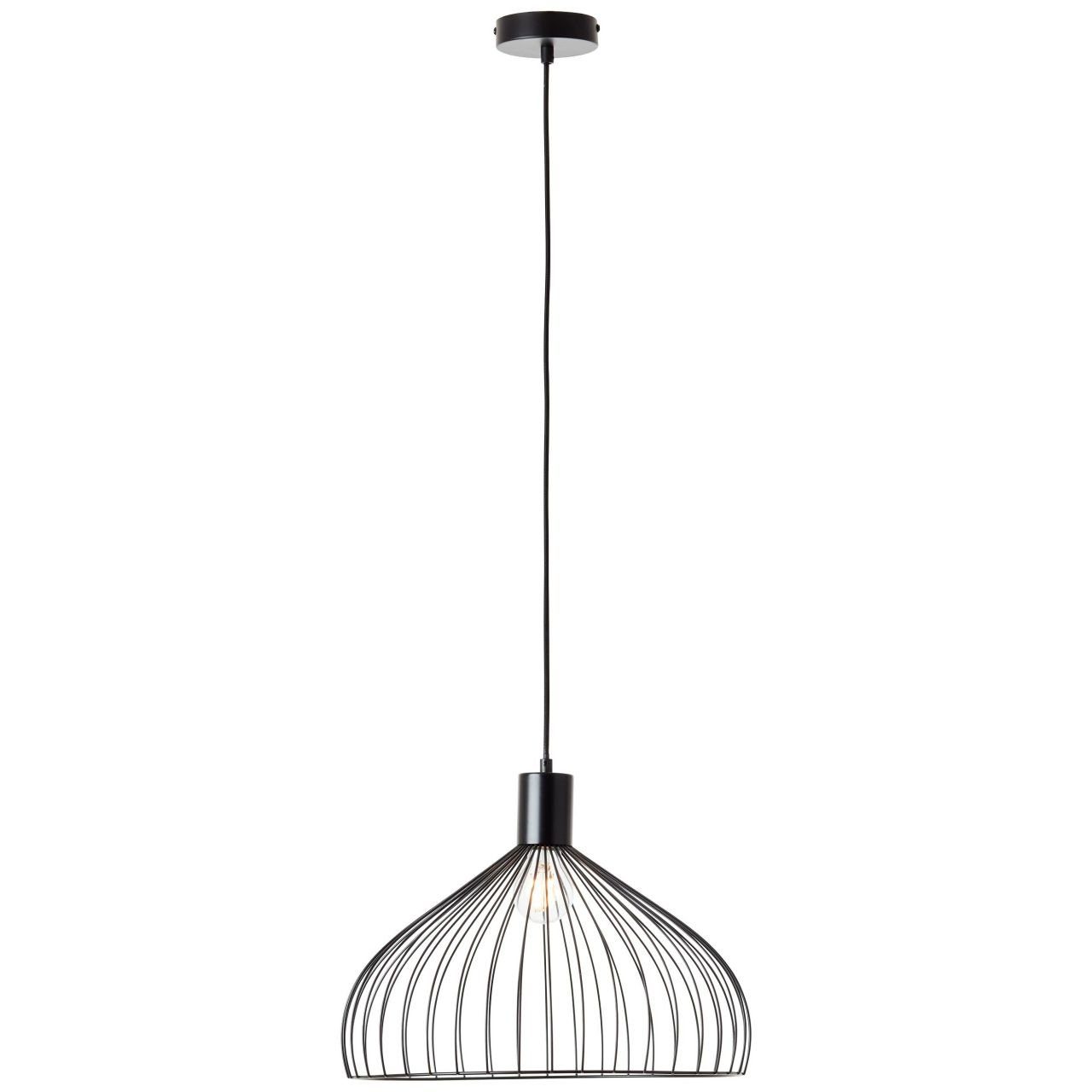 Brilliant Pendelleuchte Pendelleuchte Blacky, 40cm matt, 40W, A60, Blacky Lampe, schwarz 1x E27, Kabel