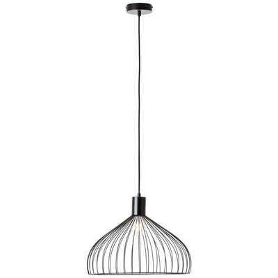 Brilliant Pendelleuchte Blacky, Lampe, Blacky Pendelleuchte 40cm schwarz matt, 1x A60, E27, 40W, Kabel