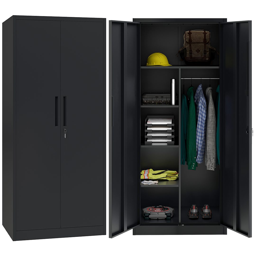 STEELSØN Garderobenschrank Regulus abschließbar (Schwarz, 1-St) Spindschran günstig online kaufen