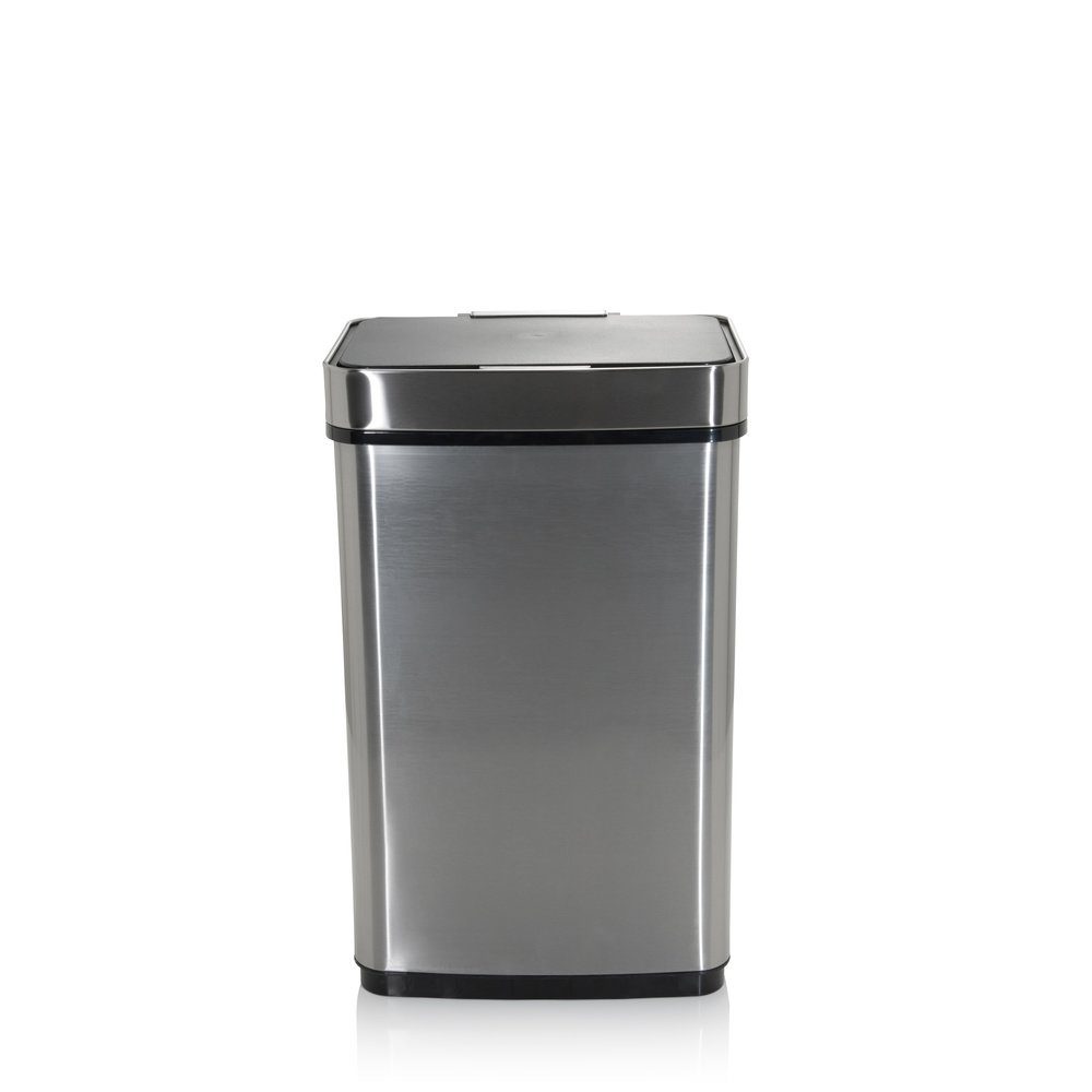 Abfalleimer CLEAN OFFICE hjh Kunststoff, Sensor-Mülleimer 60L, mit Edelstahl, Mülleimer IV Sensor