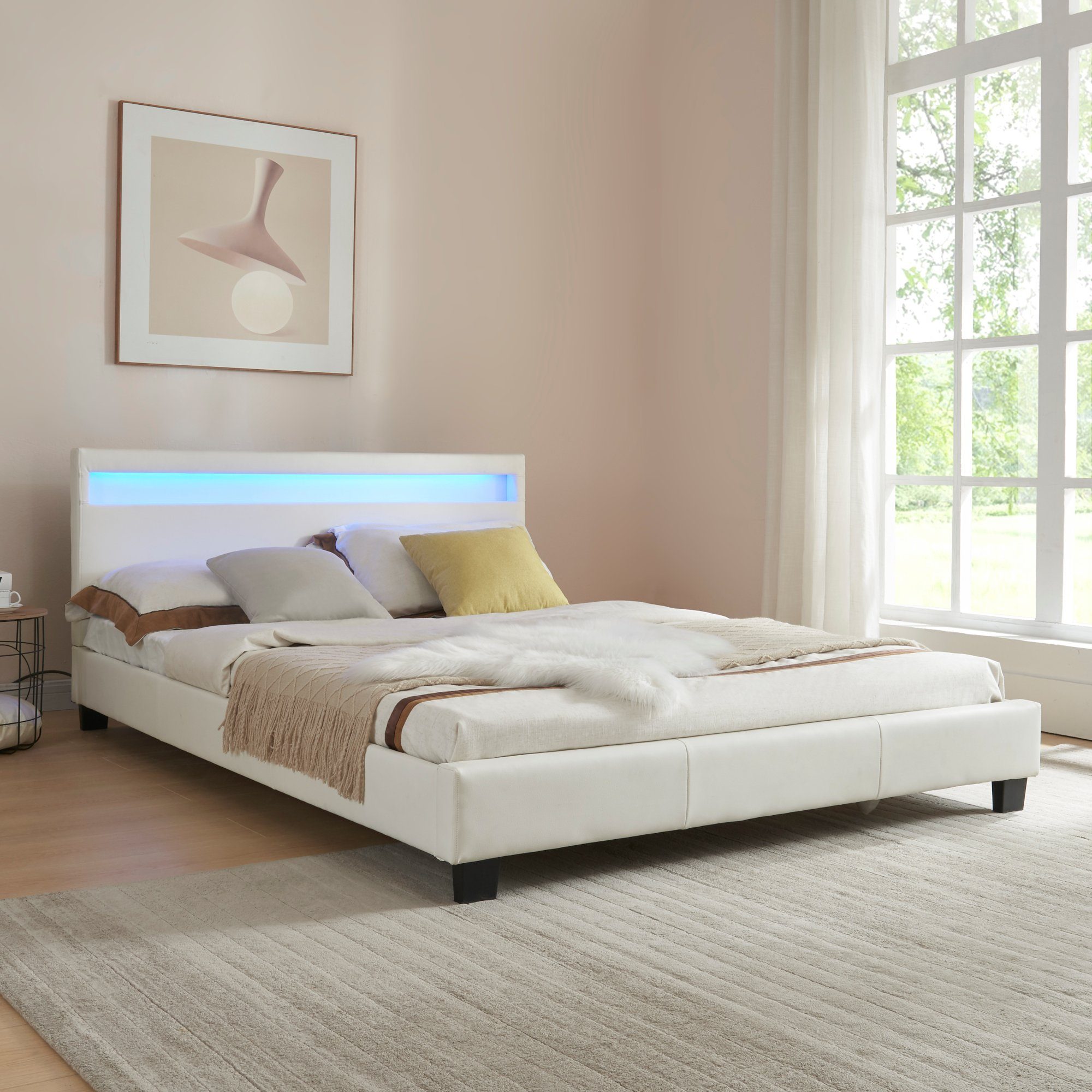 Corium Polsterbett, »Paris« Kunstleder mit LED günstig online kaufen