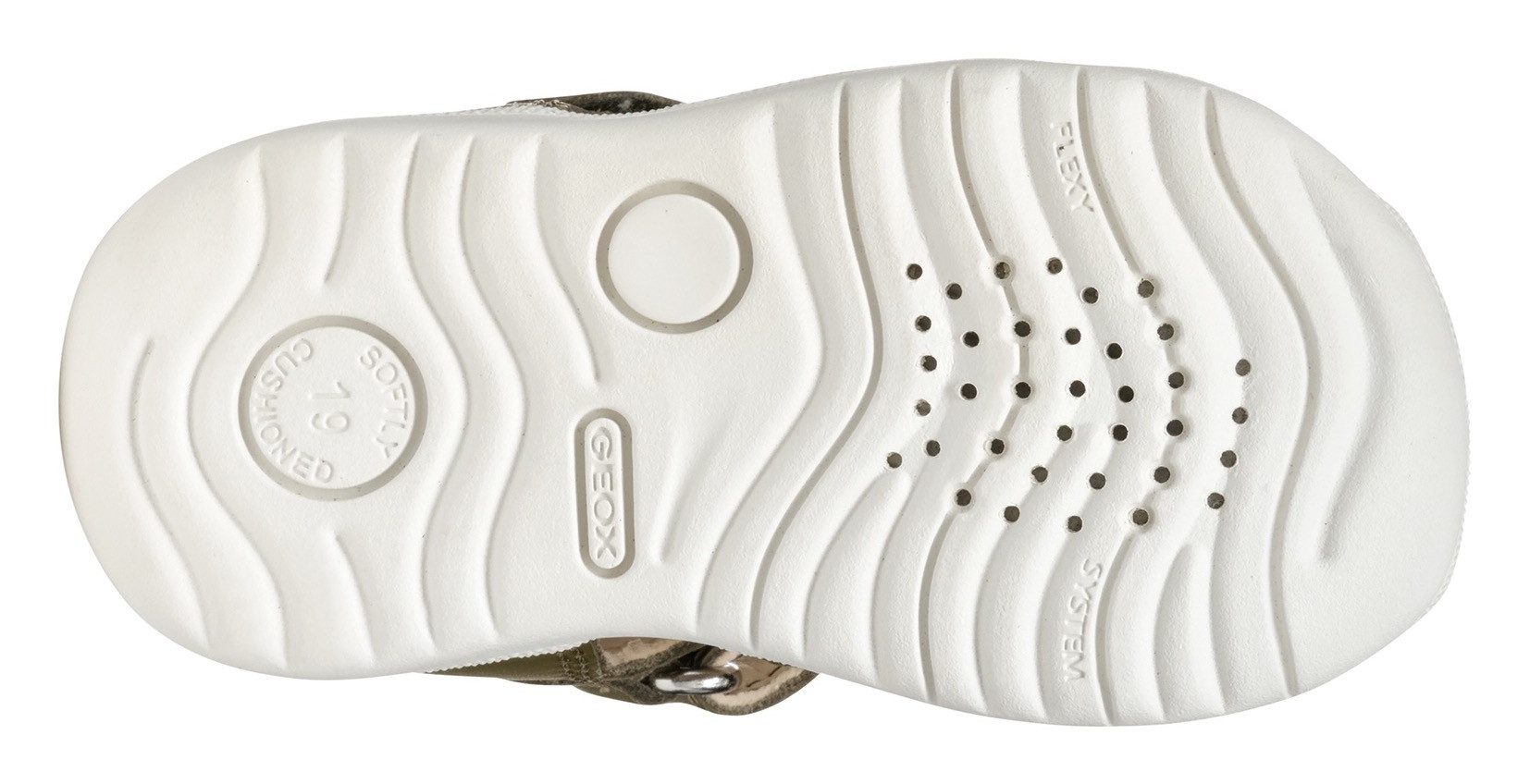 Geox B SANDAL MACCHIA BOY Lauflernschuh, Sandale, Babyschuh, Klettschuh mit bunten Riemchen