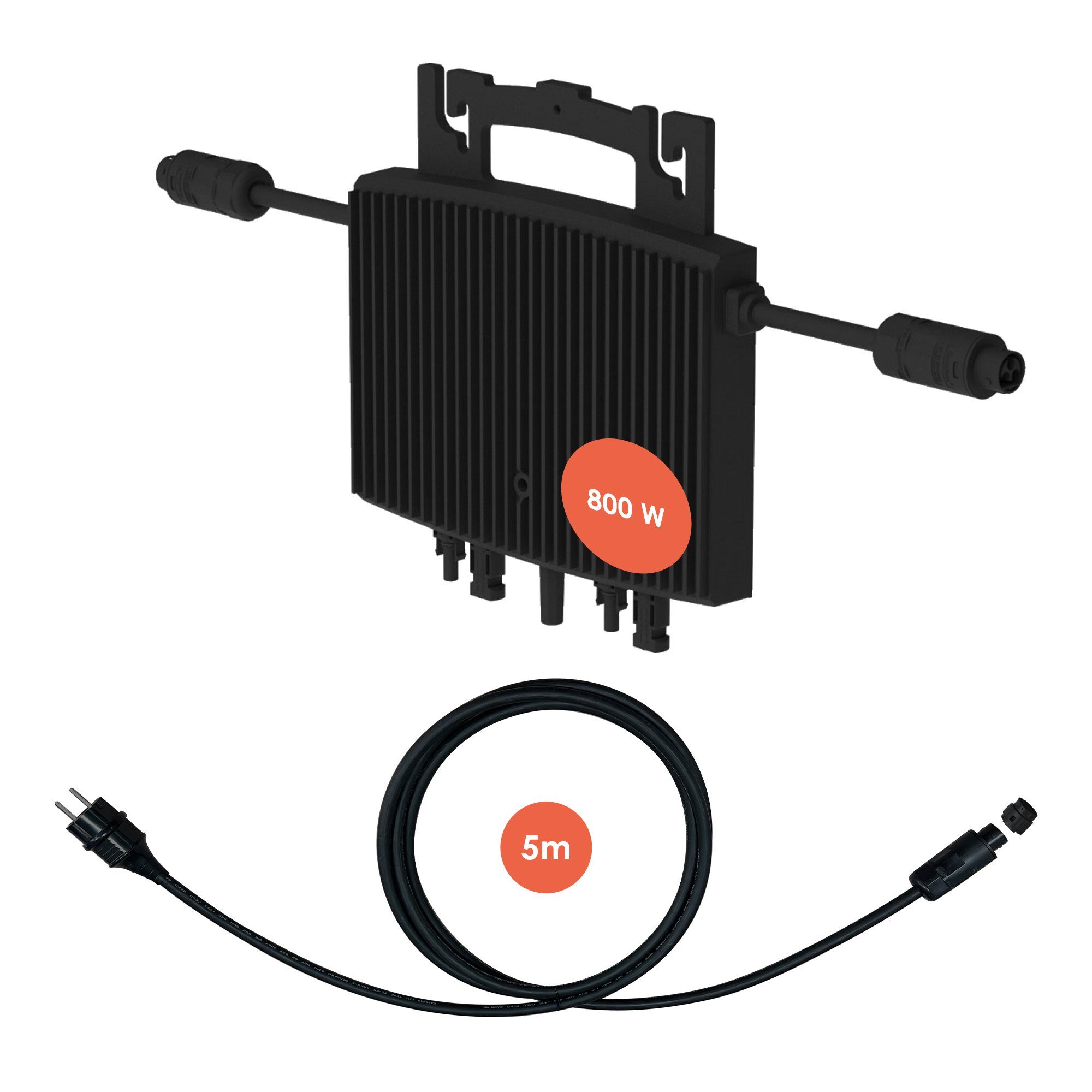 VALE Wechselrichter E-Star Energy HERF-800 oder HERF-1800, (Set 1: HERF-800 + 5 m Kabel & Endkappe; Set 1 + WiFi DCU, Set 2: HERF-1800 + 5 m Kabel & Endkappe), Set 2 + WiFi DCU