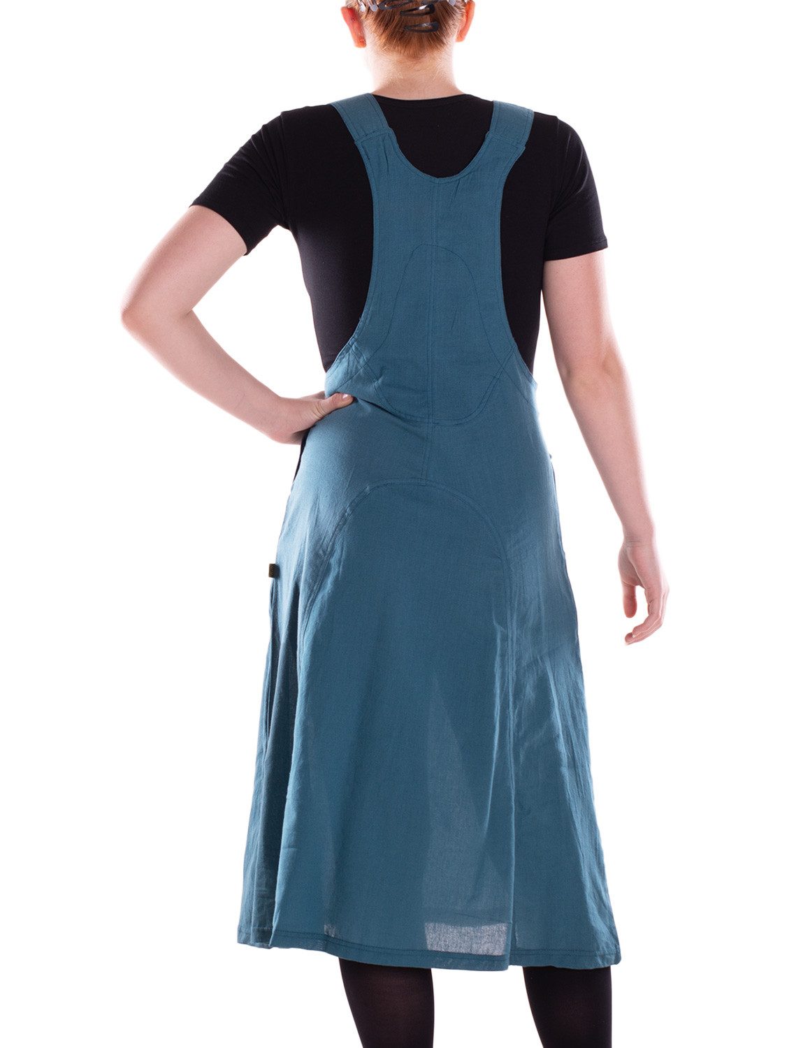 Vishes Midikleid Damen Wadenlang Kleid Baumwolle günstig online kaufen