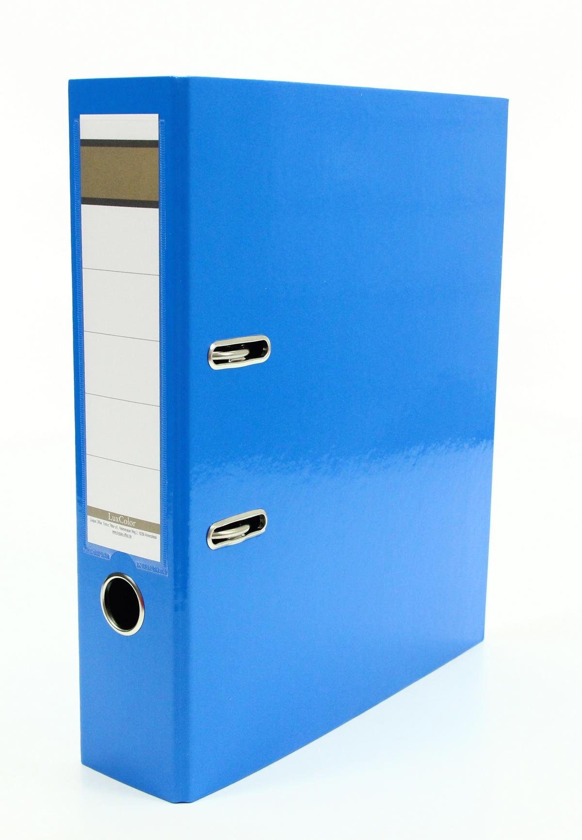 Livepac Office Aktenordner 5x Glanz-Ordner / DIN A4 / 75mm breit / je 1x blau, hellgrün, lila, pi – Bild 4 von 5
