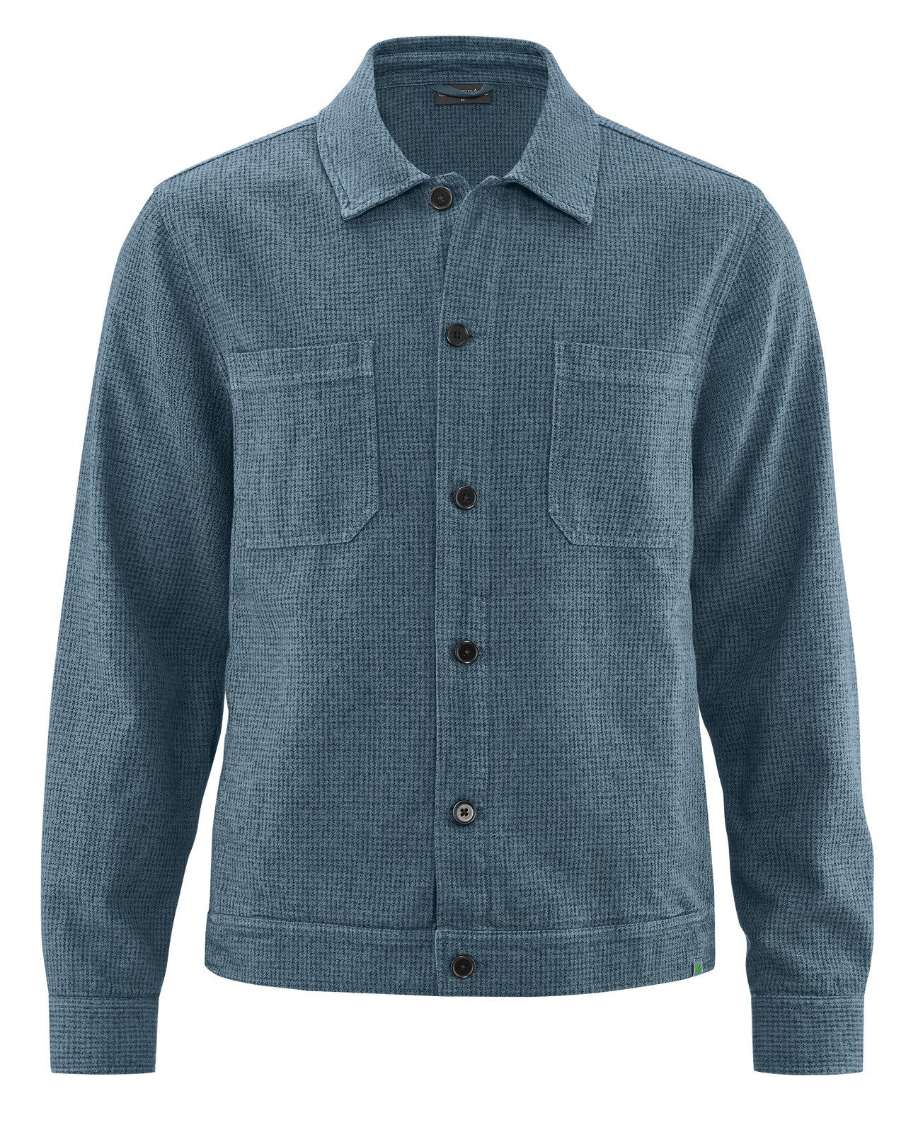 Hemdjacke Jacke mit kariertem Pepita-Muster aus Hanf/Biobaumwolle Normal Fit