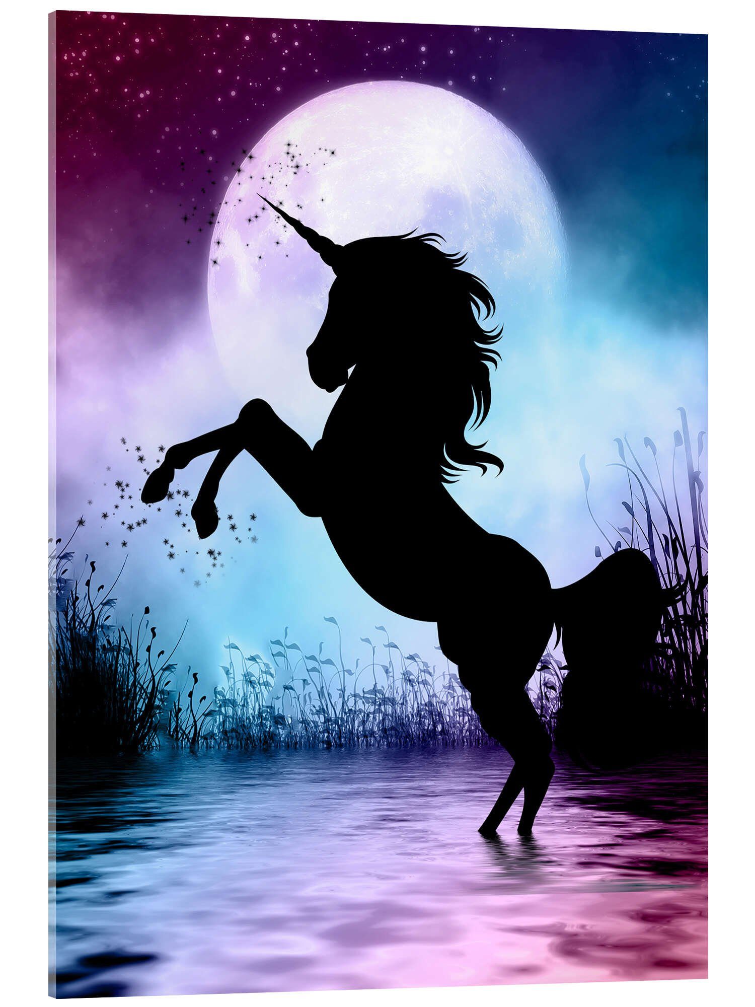 Posterlounge Wandbild Einhornmagie, Dolphins DreamDesign, erhältlich als Poster, Leinwandbild, Wandsticker oder Acrylglasbild