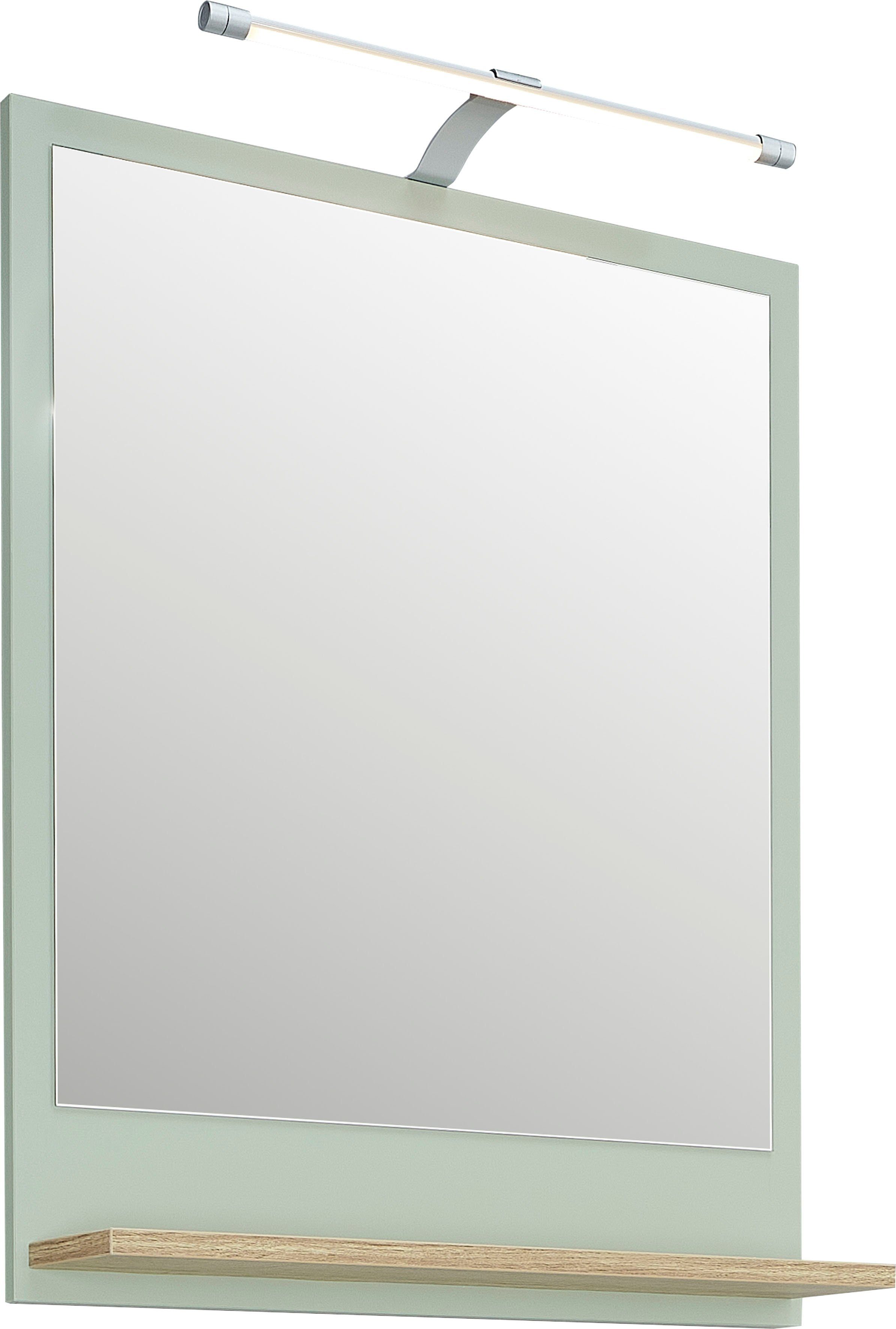 Saphir LED Spiegelleuchte Quickset TwinLED-Aufsatzleuchte für Spiegel o Spiegelschrank in Silber, LED fest integriert, Kaltweiß, Badlampe 40 cm breit, Kaltweiß und Warmweiß, Aluminium, 330LM, 4,7W