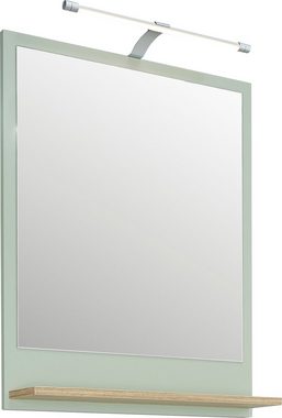 Saphir LED Spiegelleuchte Quickset TwinLED-Aufsatzleuchte für Spiegel o Spiegelschrank in Silber, LED fest integriert, Kaltweiß, Badlampe 40 cm breit, Kaltweiß und Warmweiß, Aluminium, 330LM, 4,7W