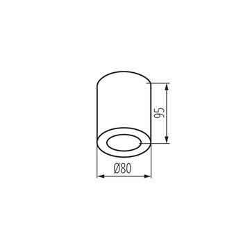 Kanlux Deckenspot Aufbaustrahler Sani in Weiß GU10 IP44, keine Angabe, Leuchtmittel enthalten: Nein, warmweiss, Deckenstrahler, Deckenspot, Aufbaustrahler