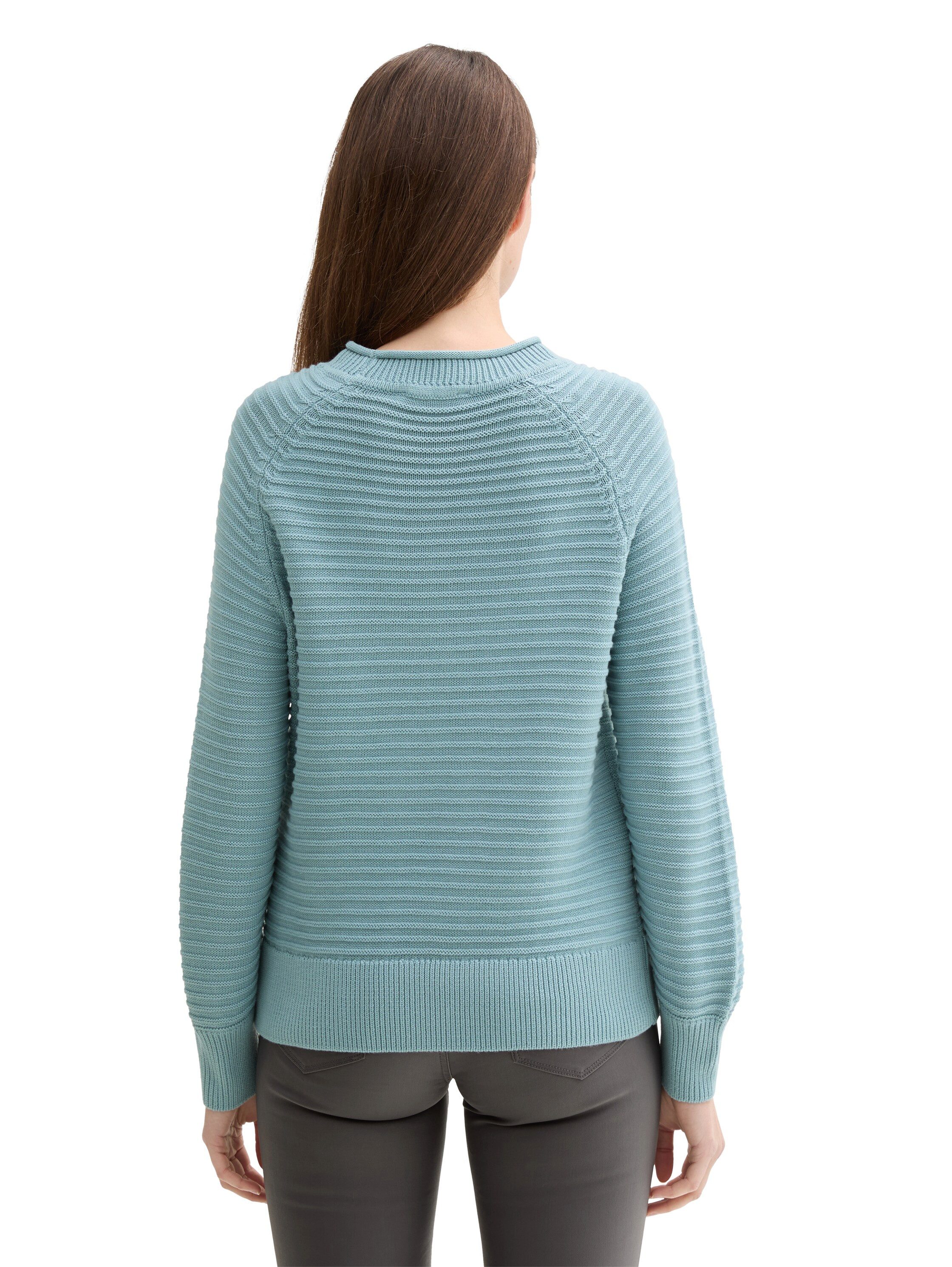 TOM TAILOR Denim Strickpullover mit Ottoman günstig online kaufen