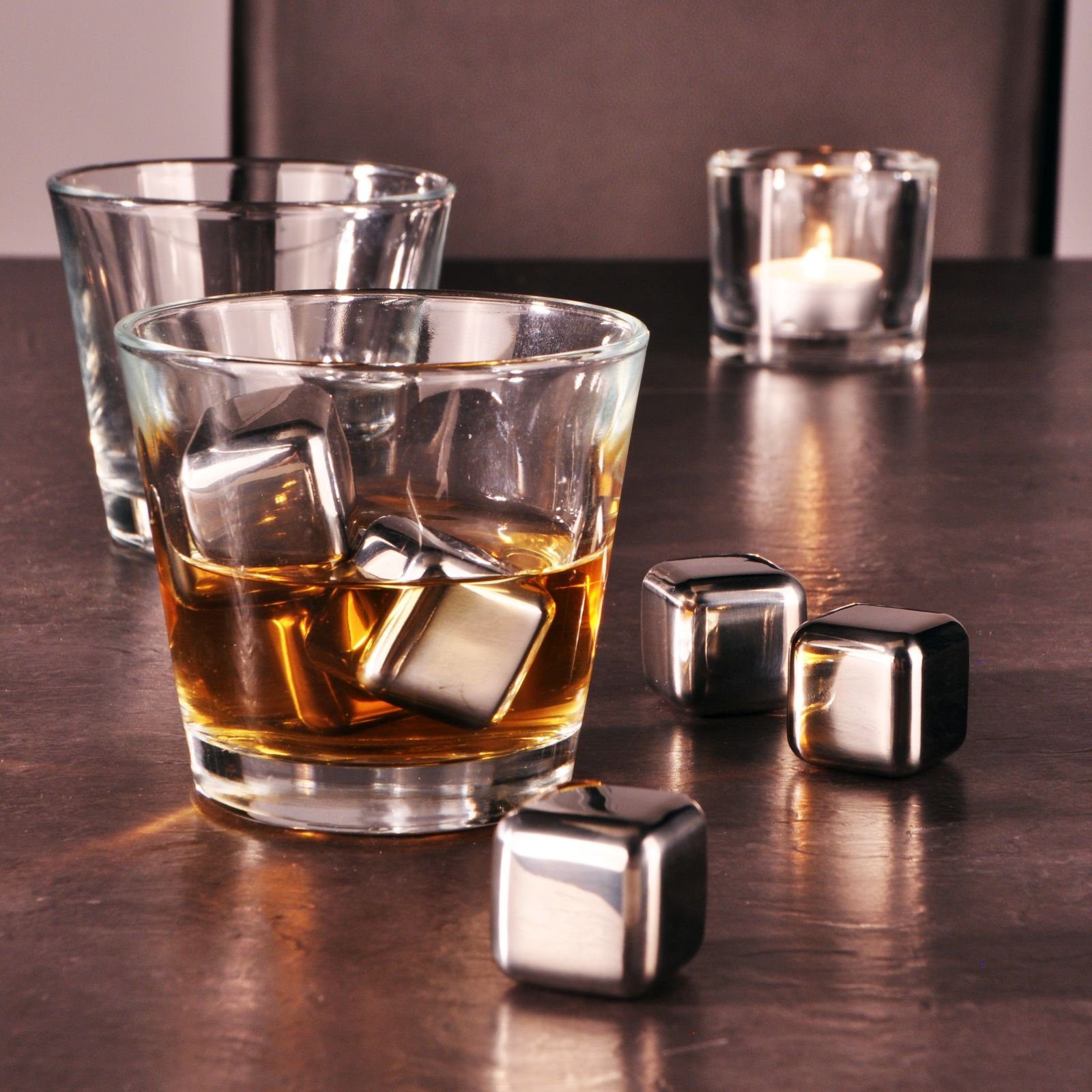 Haushalt International Eiswürfelform, (Set 6-tlg), Eiswürfel aus Edelstahl