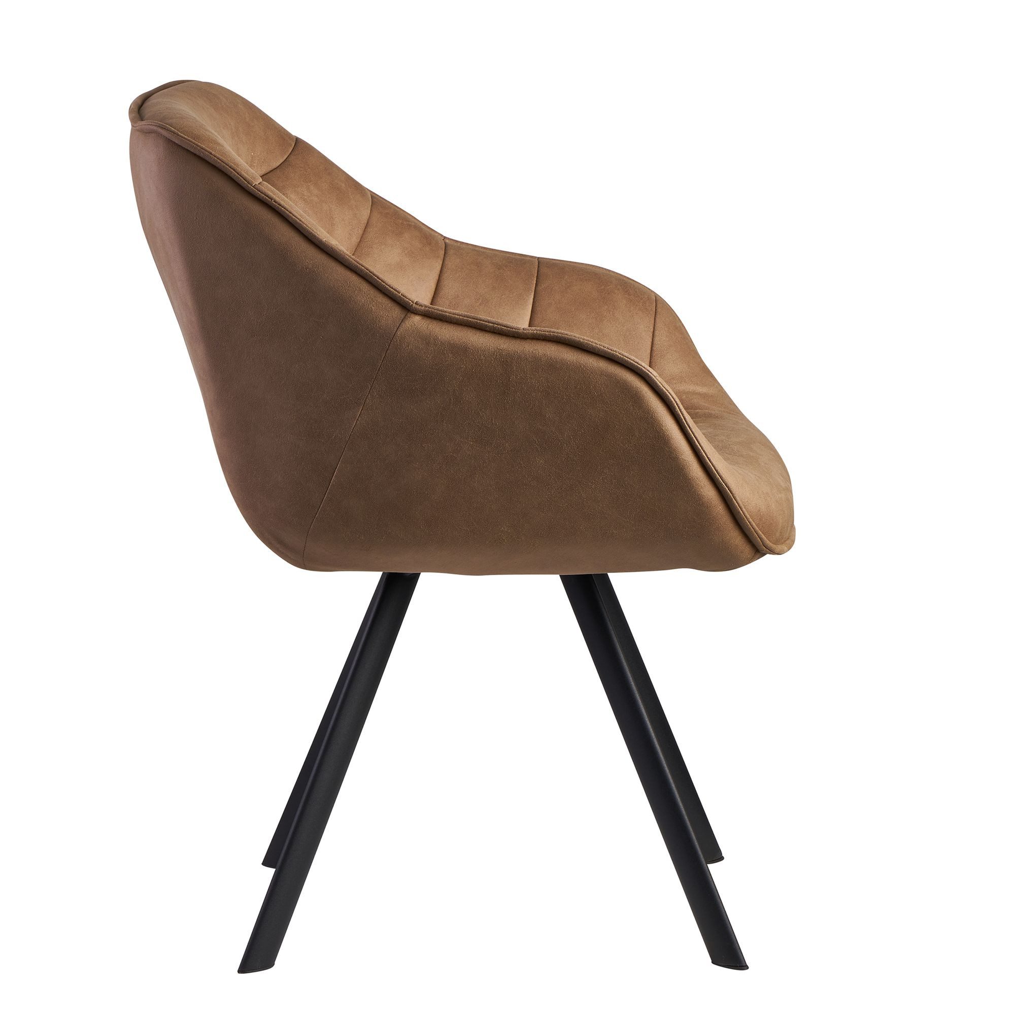 FINEBUY Esszimmerstuhl Wildlederoptik Küchenstuhl Stoff Schalenstuhl Stuhl (Polsterstuhl Modern, Schalenstuhl mit Armlehnen), Küchenstuhl, Wildlederoptik Beige Gepolstert