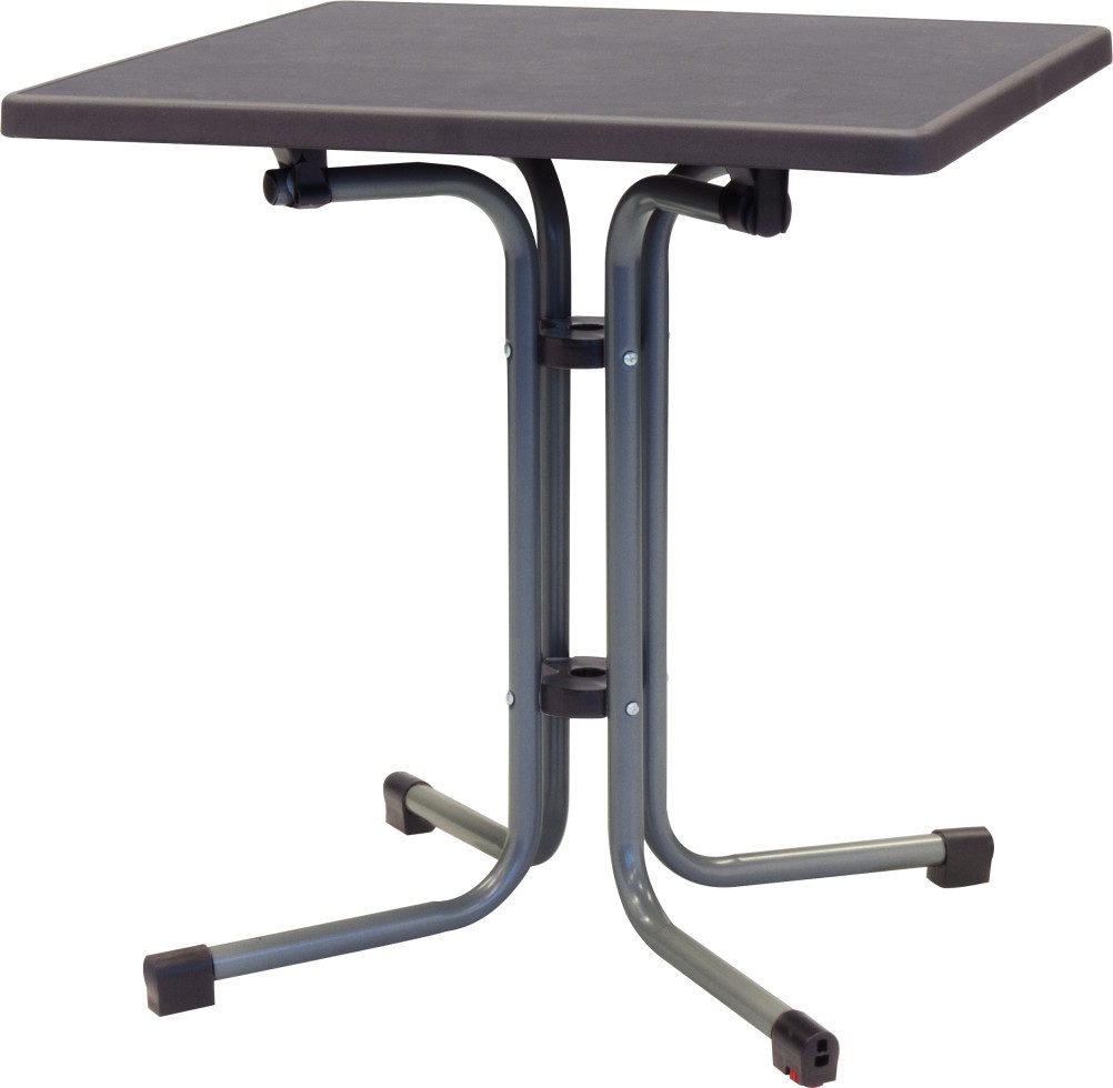 MFG Freizeitmöbel Gartentisch MFG Gartentisch wetterfest Stahl Boulevard 70 x 70, Klappbar witterungsbeständig