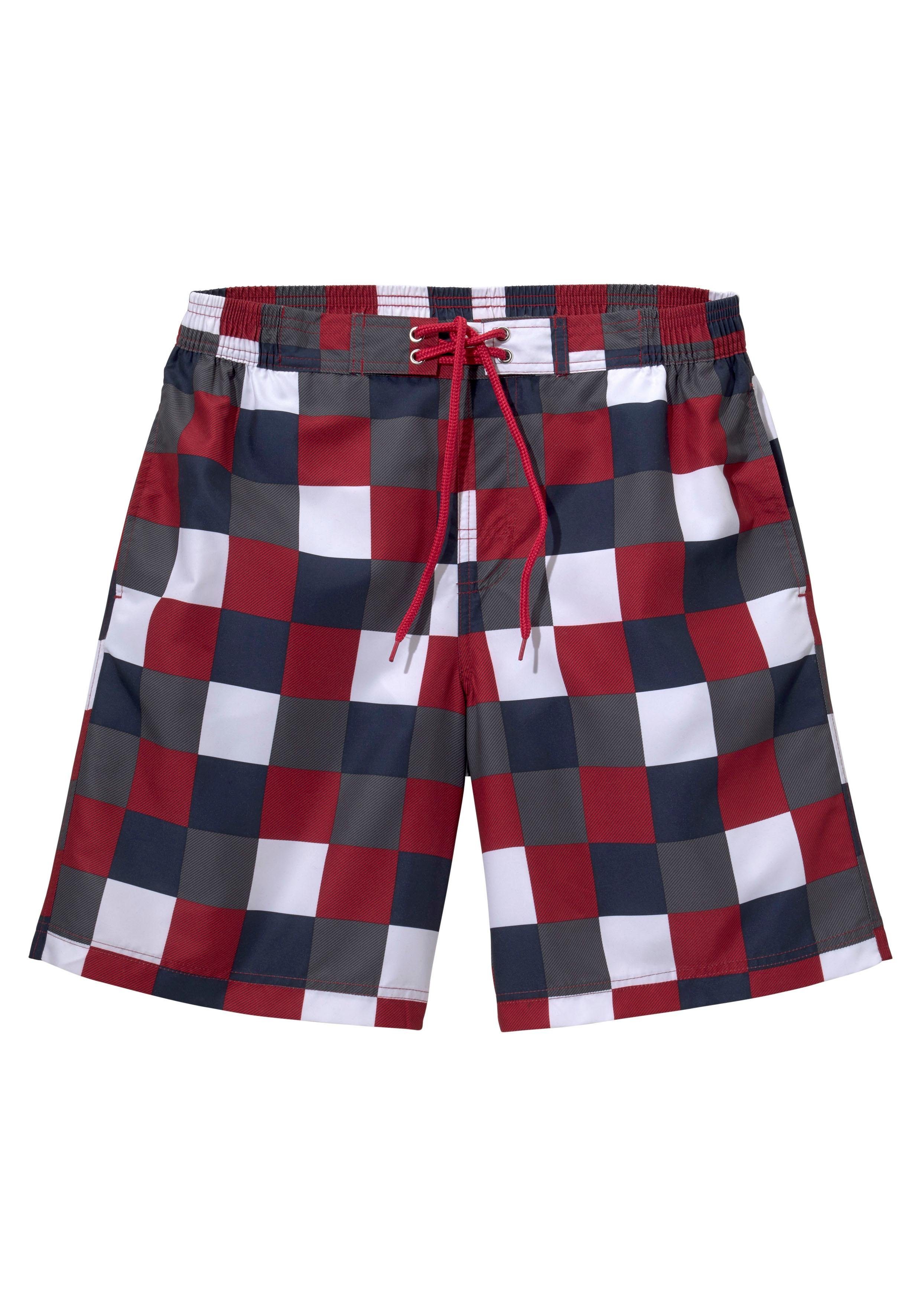 Buffalo Badeshorts im trendigen Karo-Design