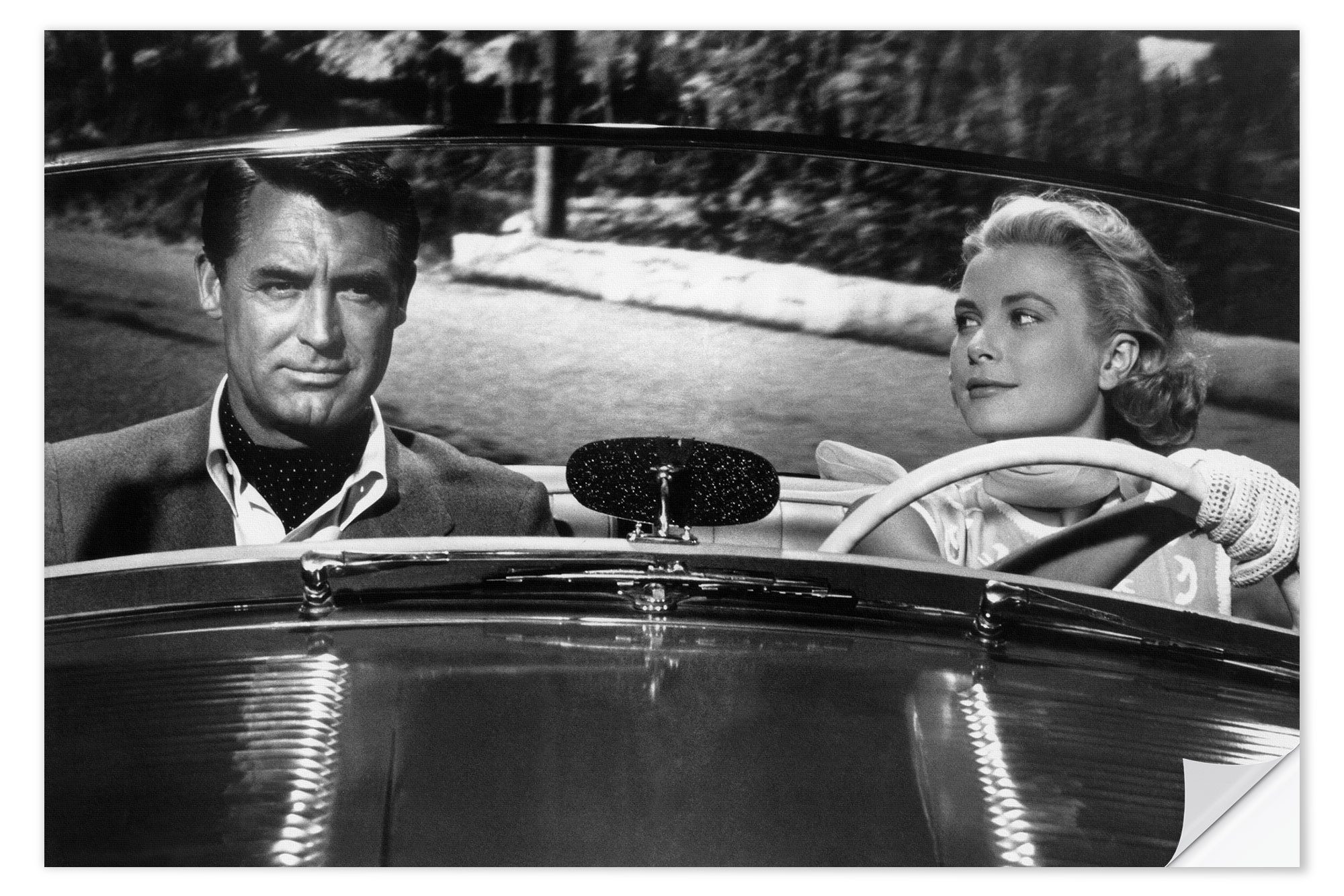 Posterlounge Wandfolie Bridgeman Images, Cary Grant und Grace Kelly, 1955, Vintage Fotografie