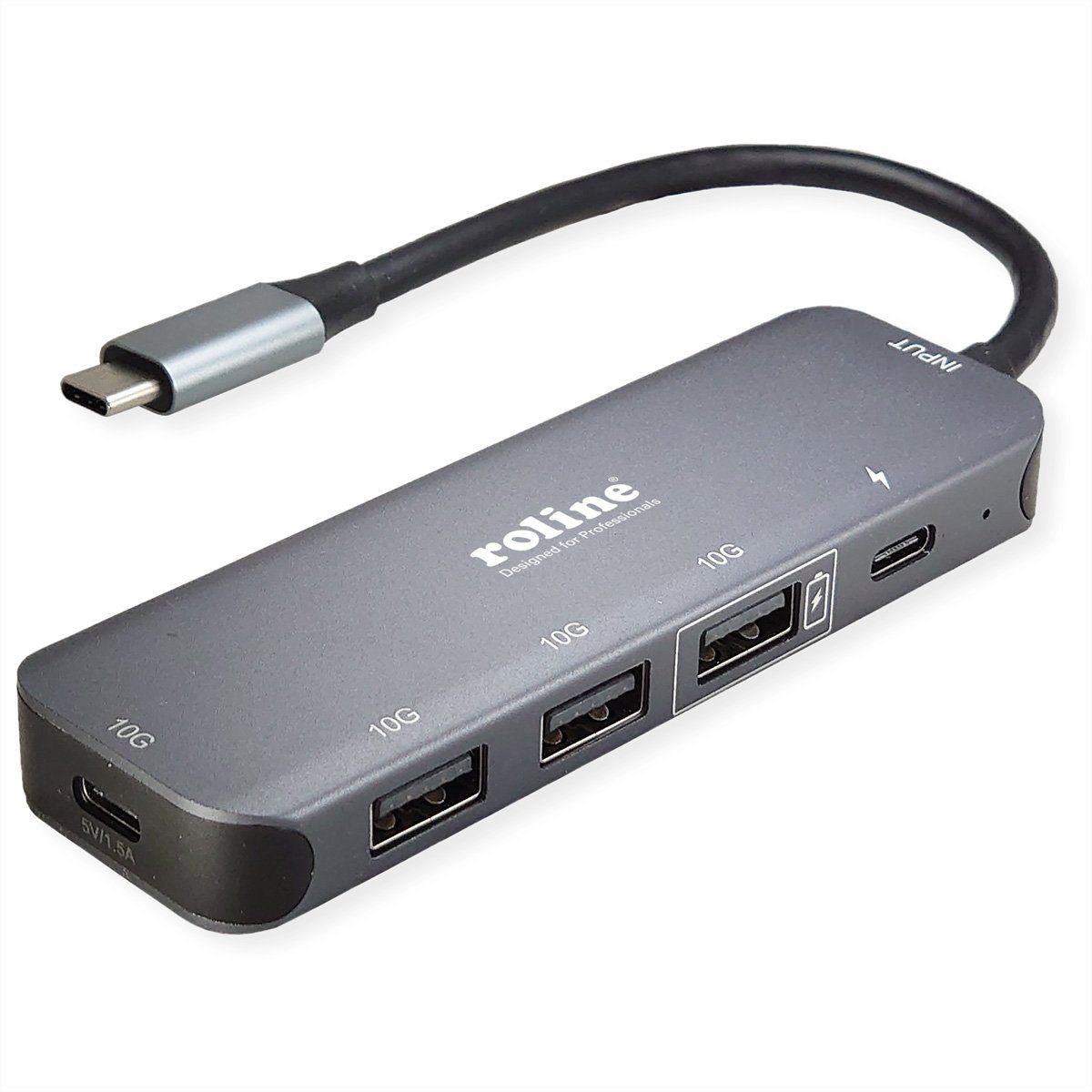 USB 3.2 Gen 2 Hub, 4fach, Typ-C-Anschlusskabel Computer-Adapter