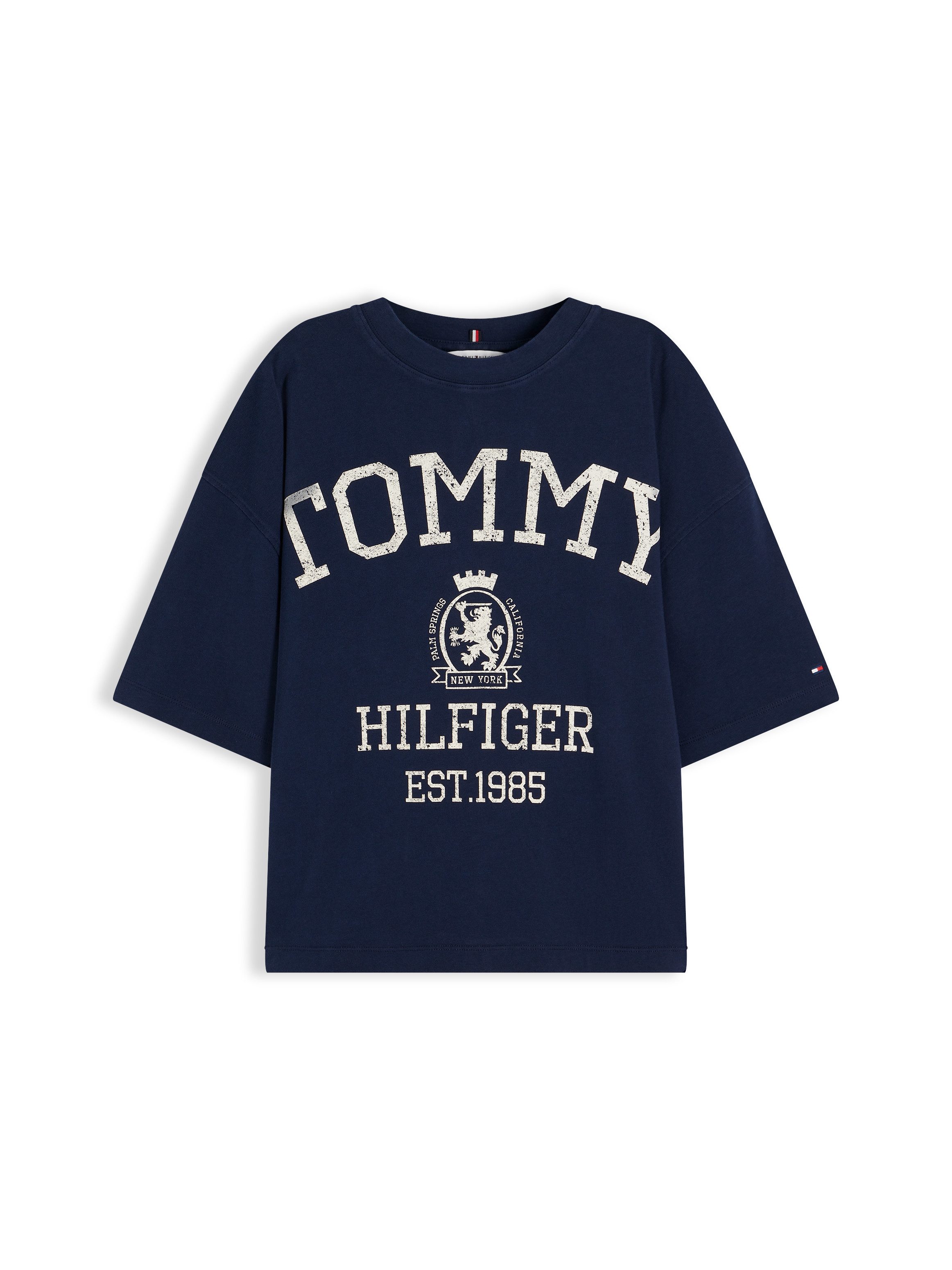 Tommy Hilfiger Kurzarmshirt VARSITY CREST RLX SS T-SHIRT Baumwolle, relaxed fit, Logoprint – Bild 5 von 5
