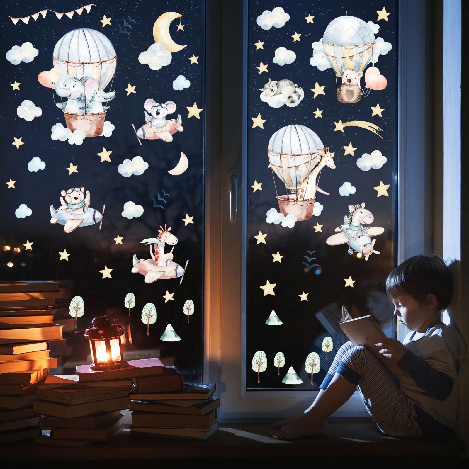 nikima Fensterbild Fensterbilder Baby Flugzeug selbstklebend günstig online kaufen