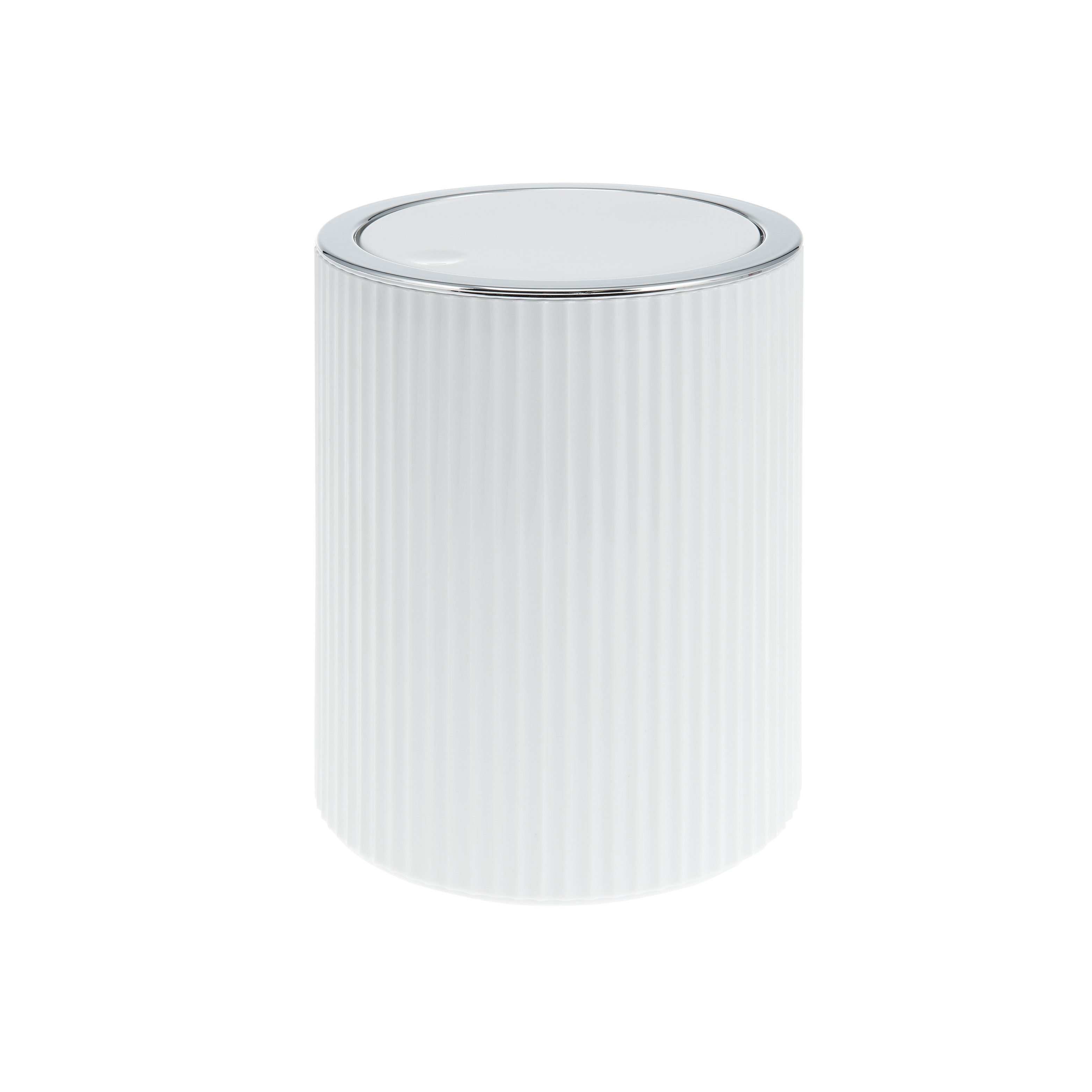 bremermann Косметички Mini-Kosmetikeimer GAVELLO mit Schwingdeckel / mit Rillendekor, 1,5 L