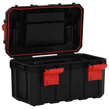 vidaXL Werkzeugbox Werkzeugkoffer Schwarz und Rot 45x28x26,5 cm (1 St)