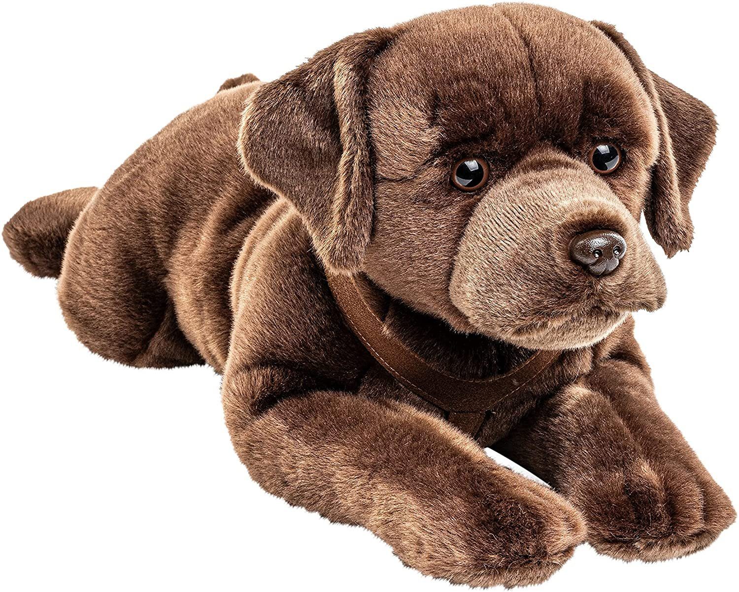 Teddys Rothenburg Kuscheltier Labrador dunkelbraun liegend 70 cm Plüschtier günstig online kaufen