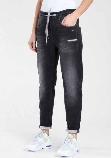 GANG Relax-fit-Jeans »"AMELIE JOGGER"« mit elastischen Bund und Bindeband in der Taille