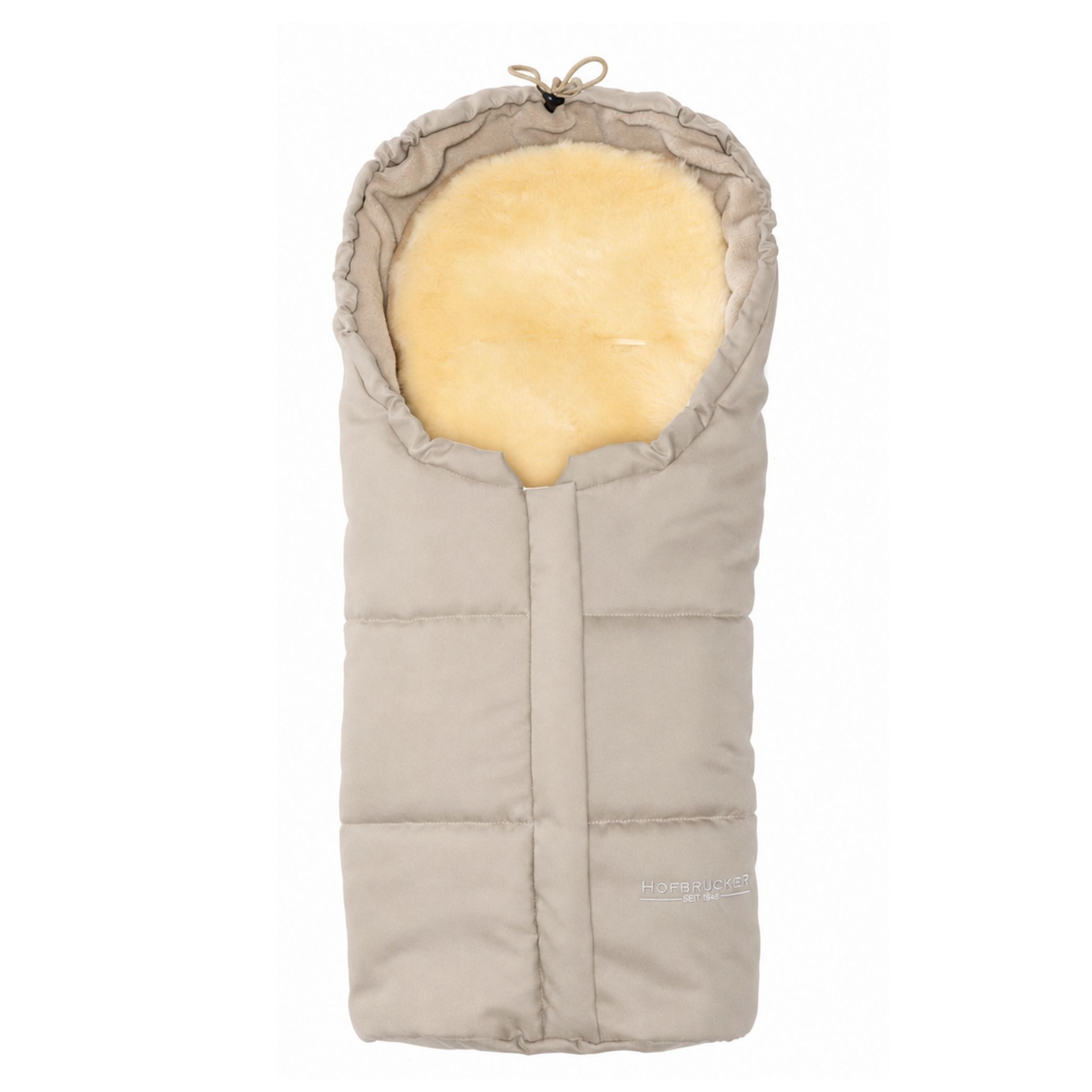 Hofbrucker seit 1948 Fußsack Lammfell-Fußsäckchen Leni für Babyschale und Kinderwagen, warmer Winterfußsack mit echtem Lammfell wind- und wasserabweisend
