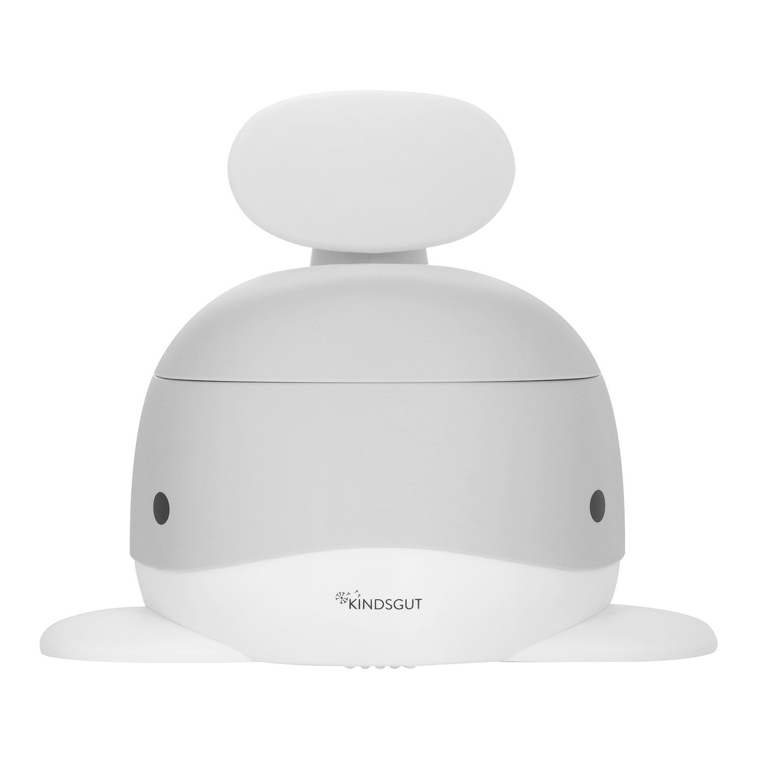 KINDSGUT Töpfchen Wal, (1-tlg), 2-in-1 Funktion, hellgrau