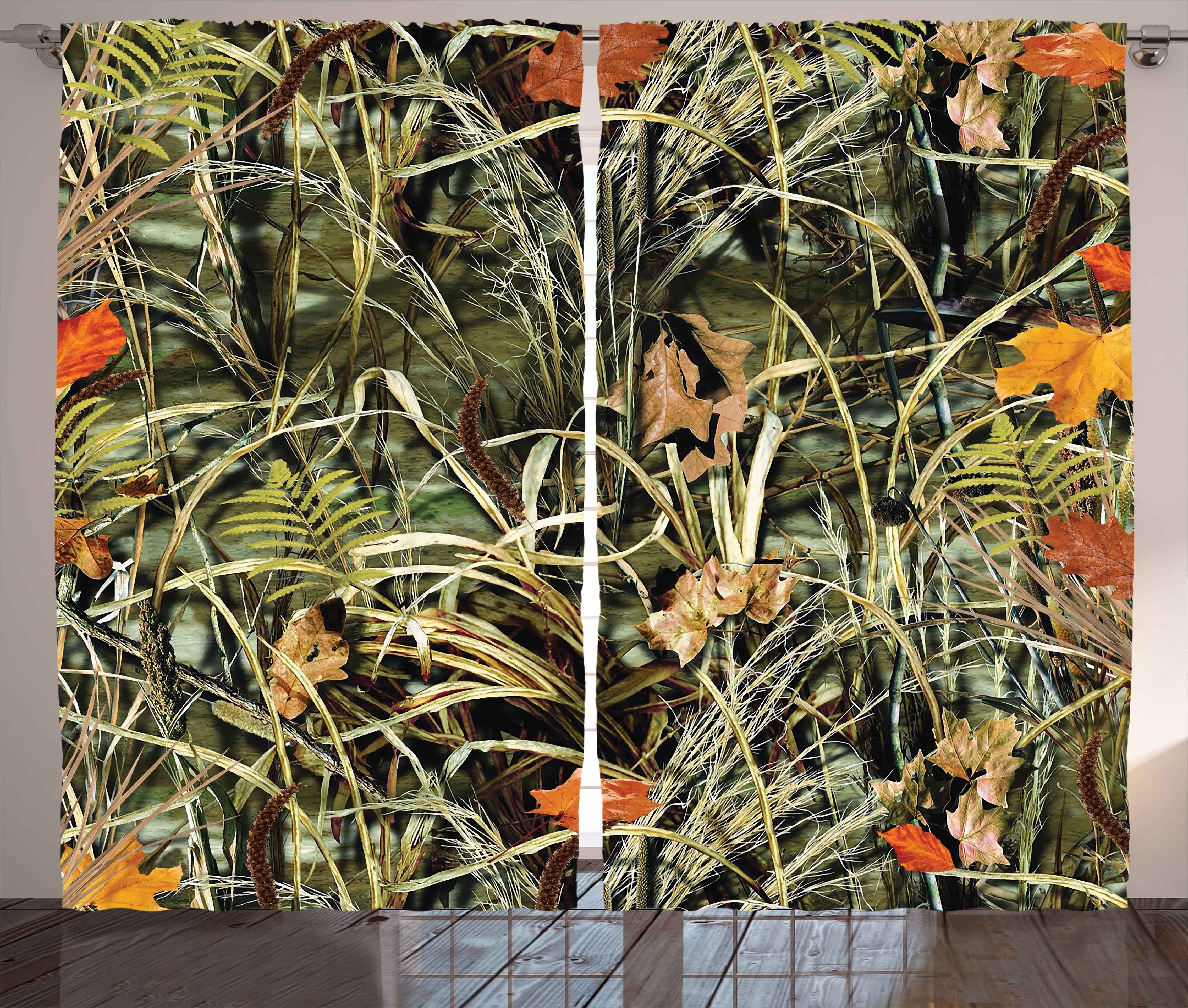 Gardine Schlafzimmer Kräuselband Vorhang mit Schlaufen und Haken, Abakuhaus, Botanisch Close up Blätter Kräuter