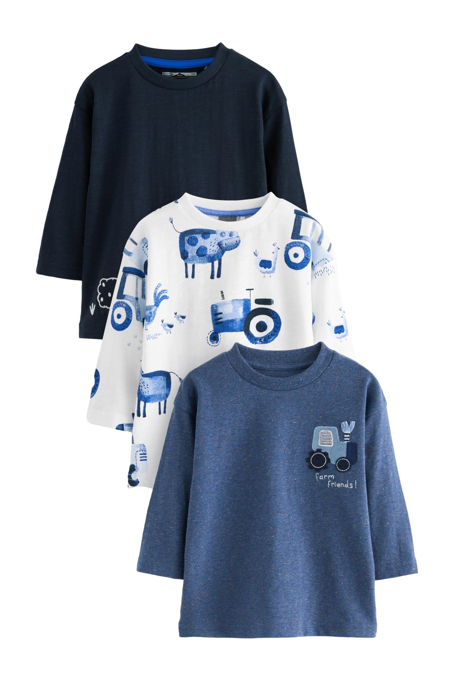 Next Langarmshirt Langarm-Shirts, 3er-Pack (5-tlg)