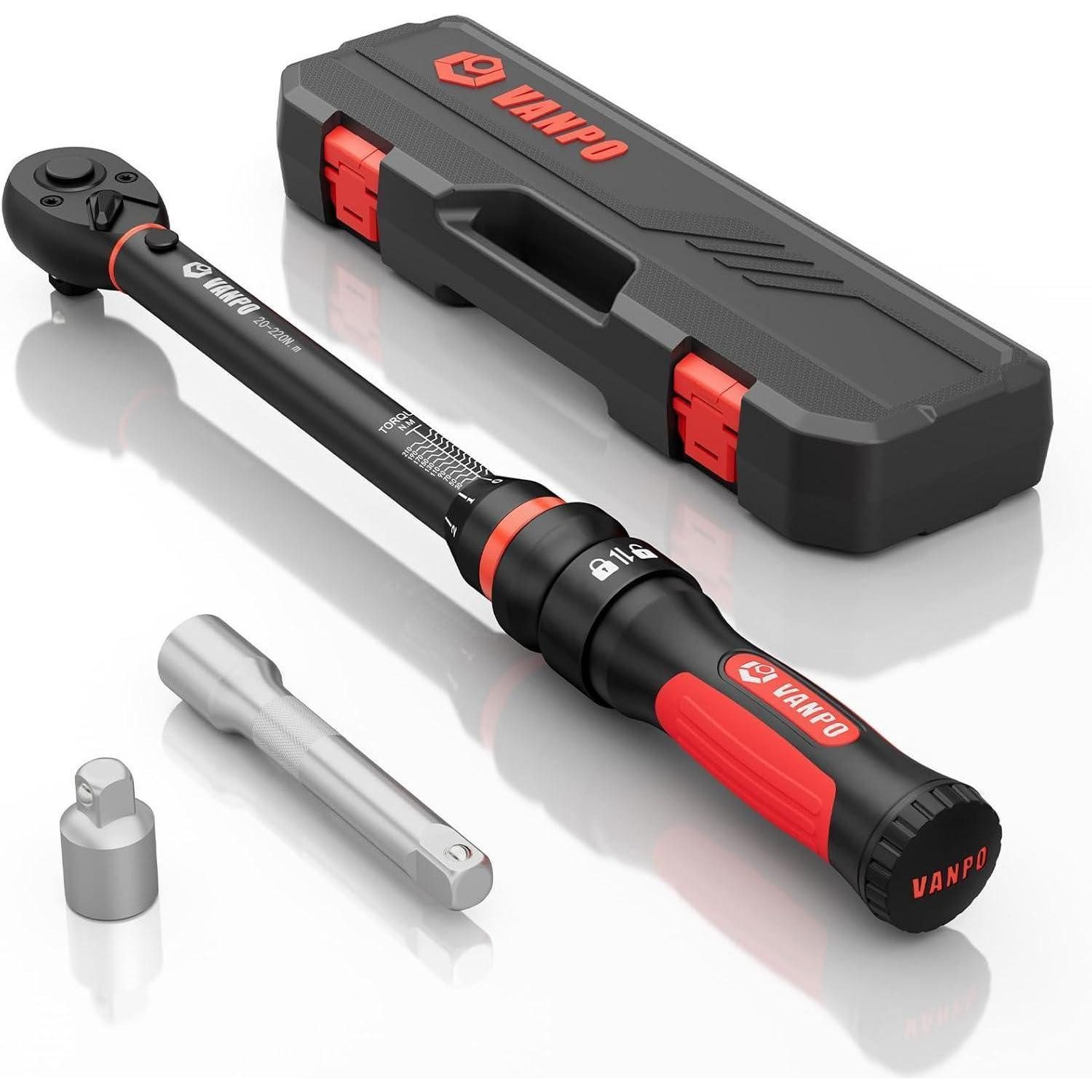 LuxusKollektion Drehmomentschlüssel Drehmomentschlüssel 1/2" 20-220Nm Set