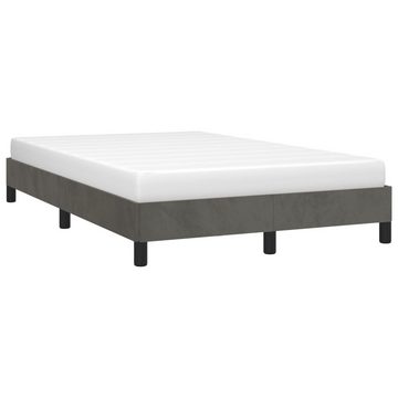 vidaXL Bett Bettgestell Dunkelgrau 120x190 cm Samt