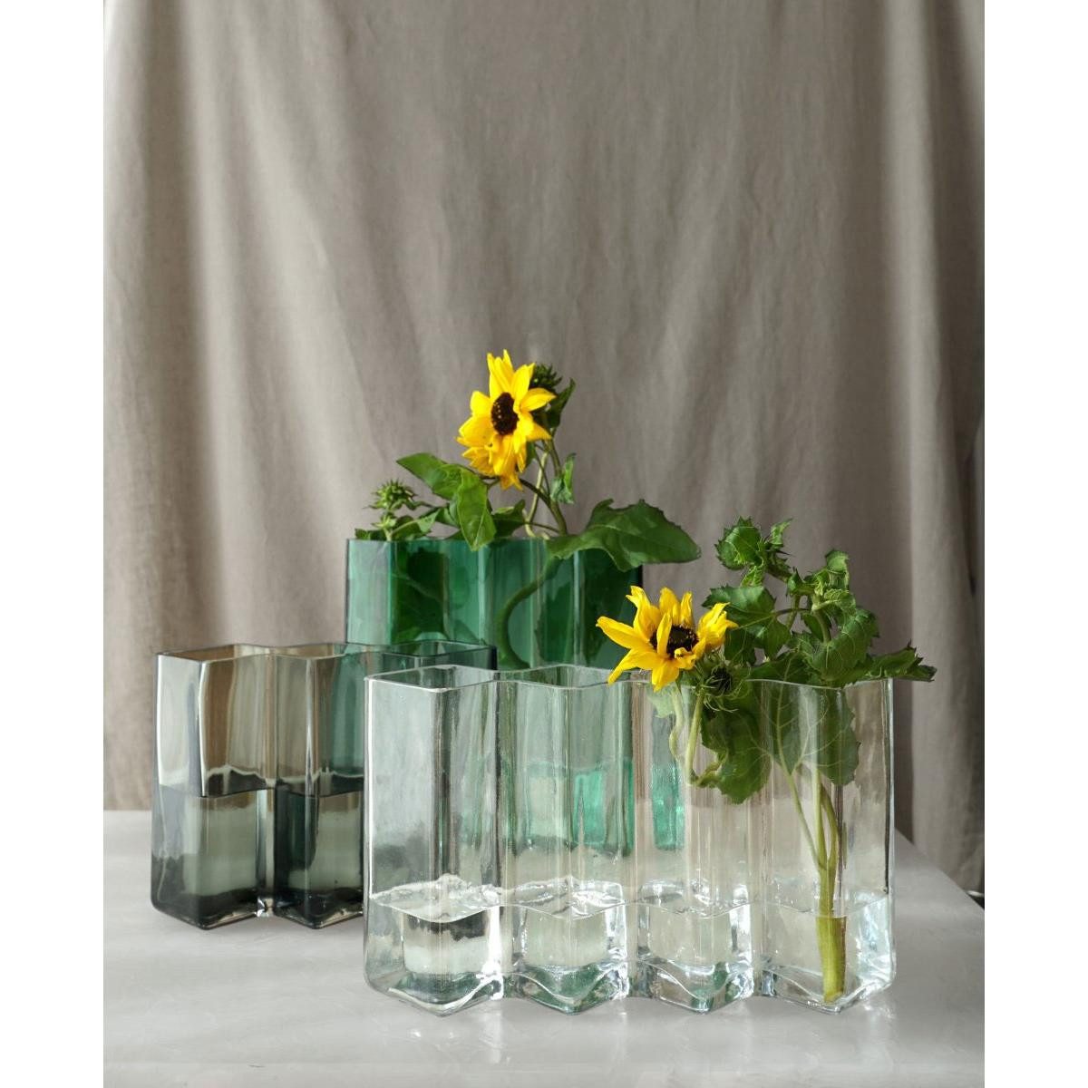 Born in Sweden Dekovase Vase Row Grün (3 Kammern)