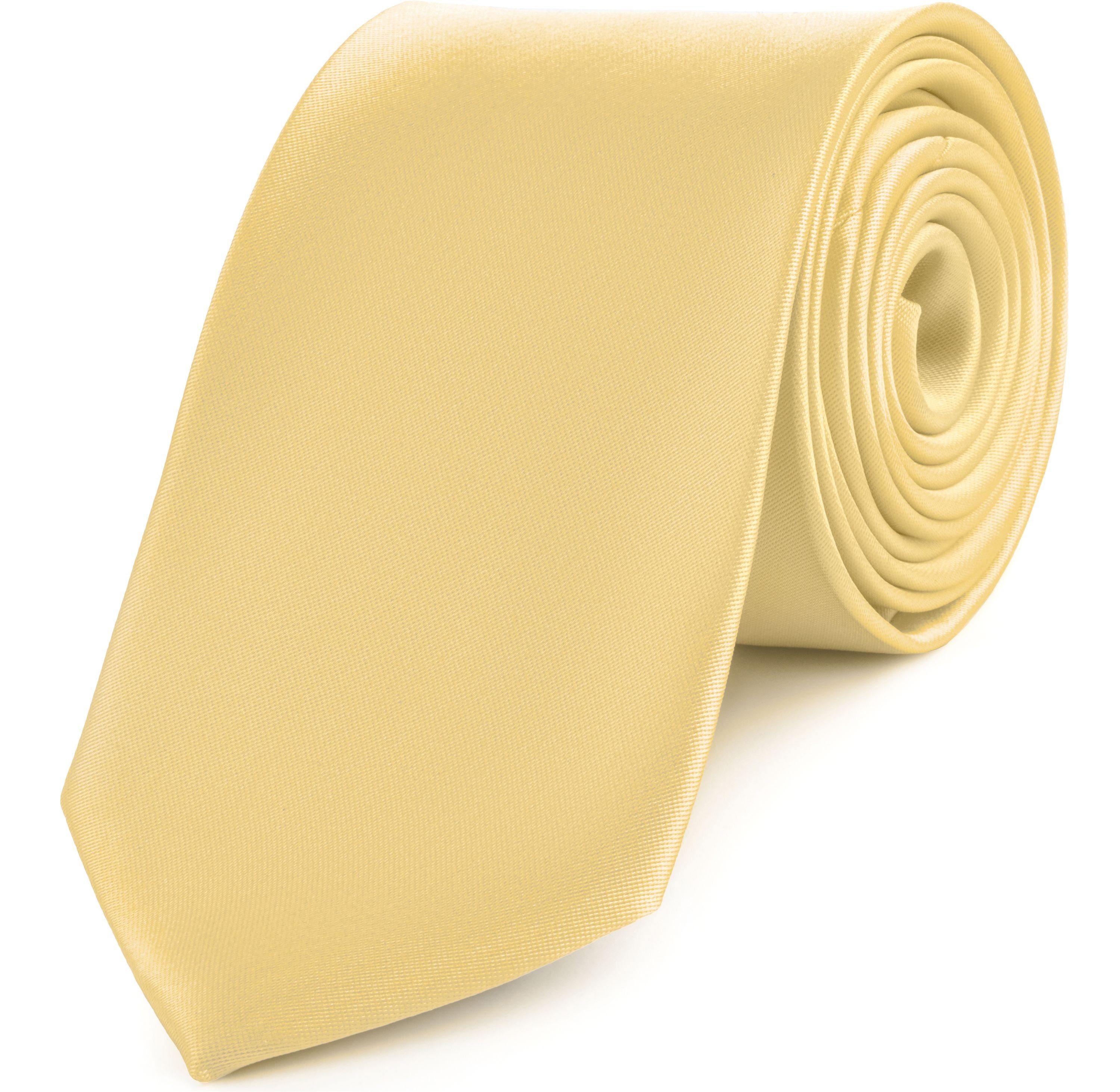 Krawatte 8cm) (Set, Kanarienvogel (150cm Krawatte 1-St) Breite KP-8 gelb Ladeheid x Herren