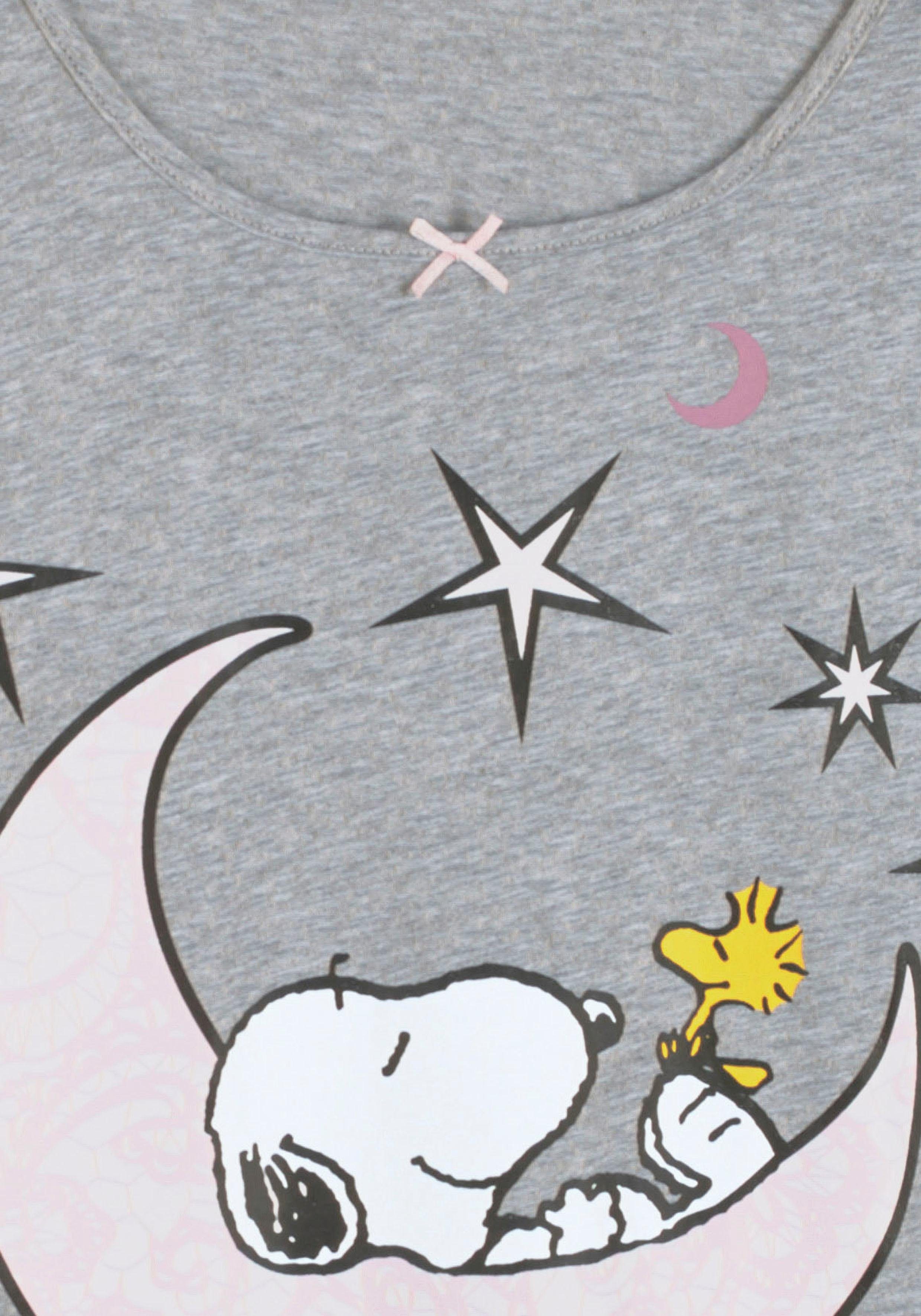 PEANUTS Nachthemd mit und Kräuselsäumen Snoopy-Print