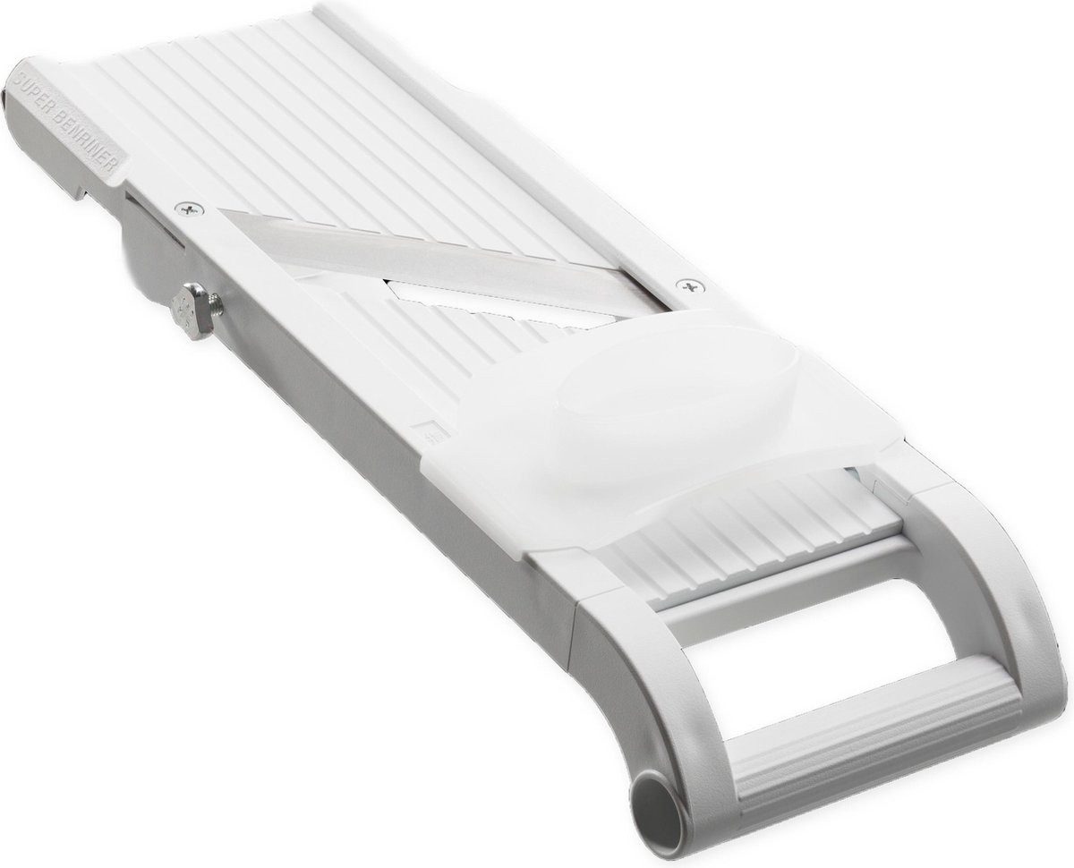 Benriner Mandoline Mandoline 95 mm Weiß (Japan), Rechteck, 4-St., Platzsparende rechteckige Form