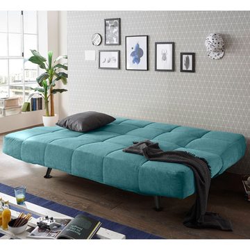 Lomadox Schlafsofa INSUL-09, Schlafcouch Sofa Couch Jugendzimmer Gästezimmer grün Bettkasten