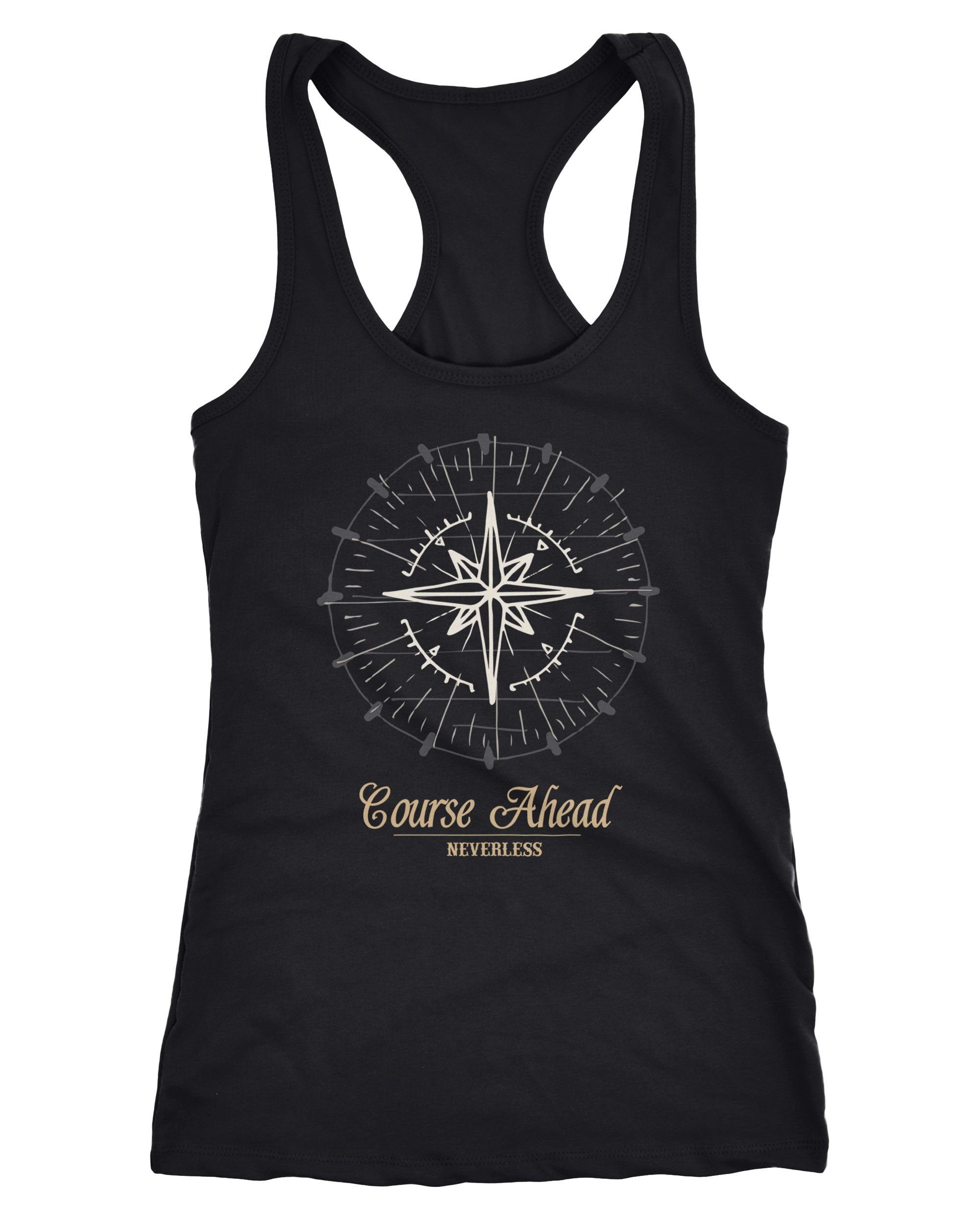 Neverless Tanktop Damen Tank-Top Kompass Windrose Navigator Segeln Racerback Slim Fit