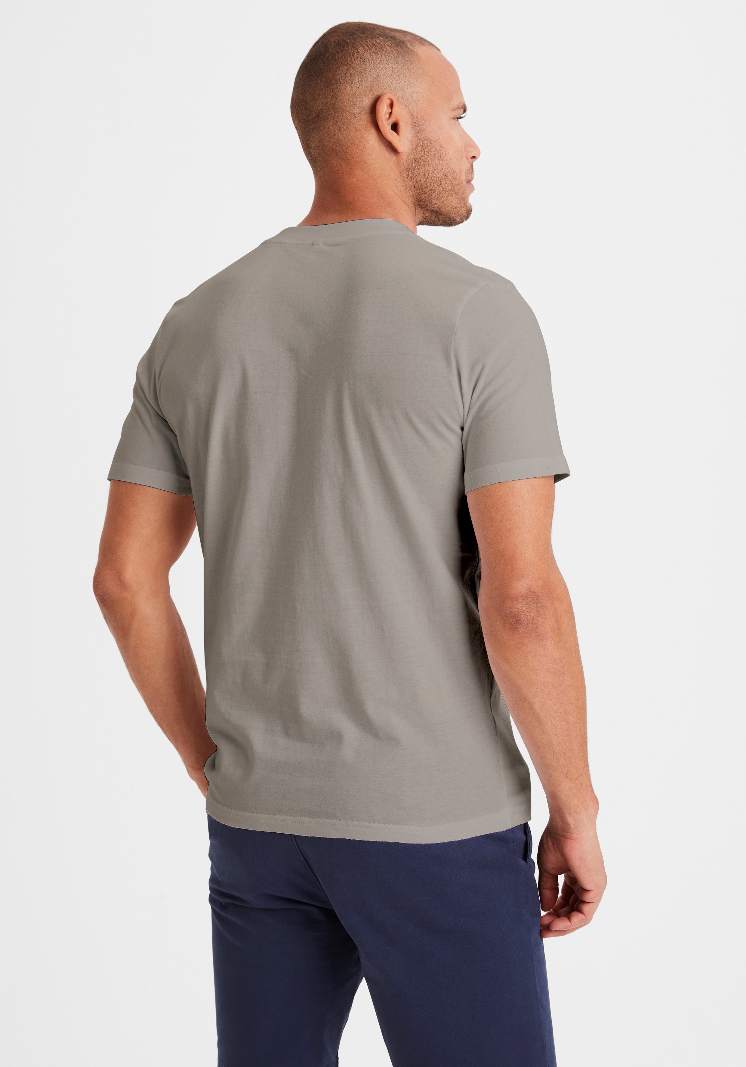 KangaROOS T-Shirt Regular Fit, (2er-Pack) Freizeitshirt mit Kurzarm, V-Ausschnitt aus reine Baumwolle